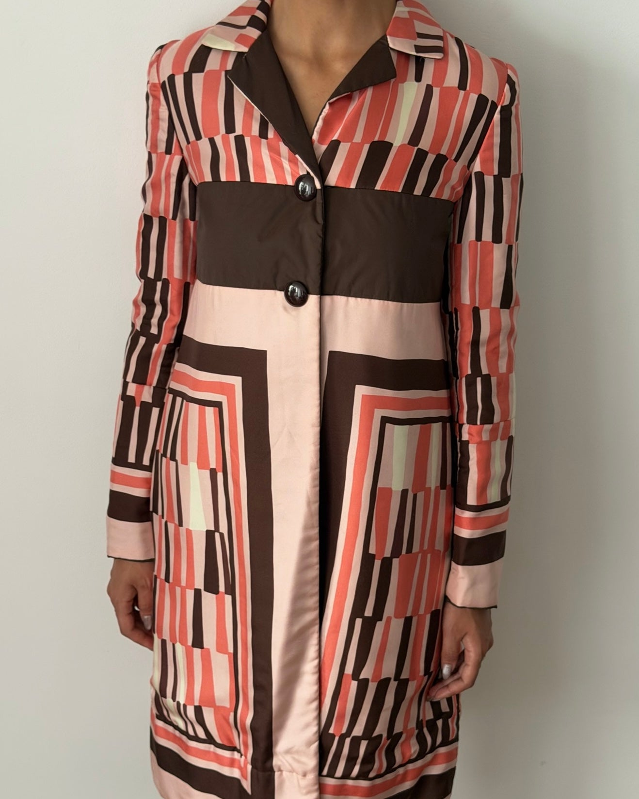 Miu Miu Fall/Winter 2003 Geometric Silk Coat