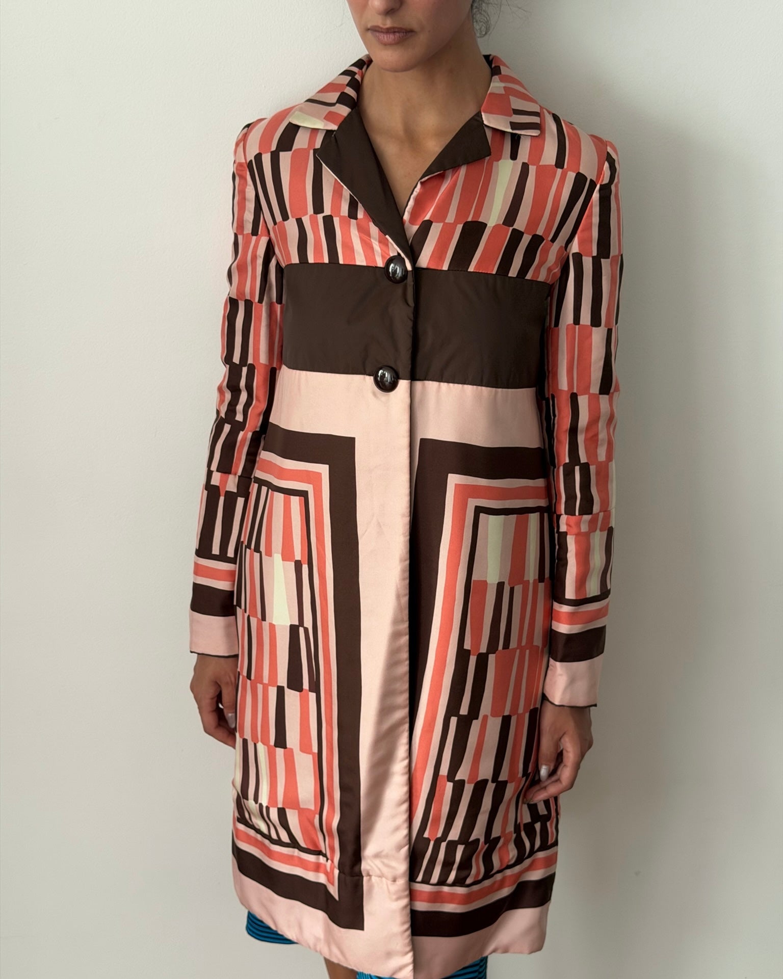 Miu Miu Fall/Winter 2003 Geometric Silk Coat