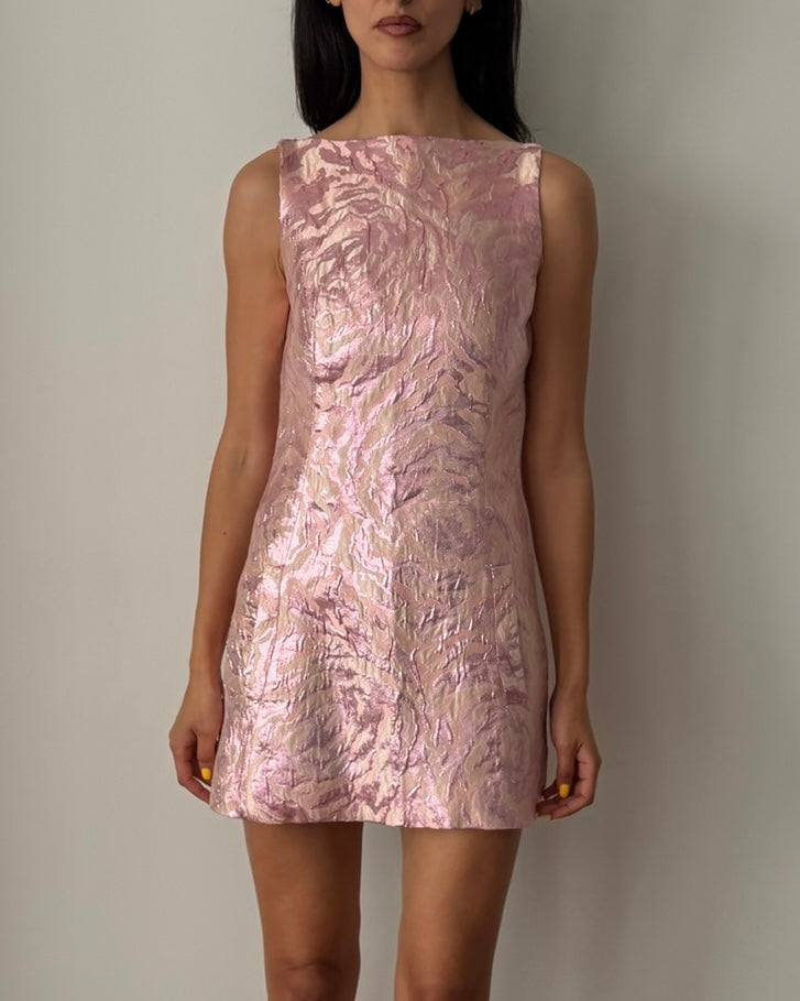 Balenciaga by Nicolas Ghesquière SS2008 Metallic Jacquard Mini Dress