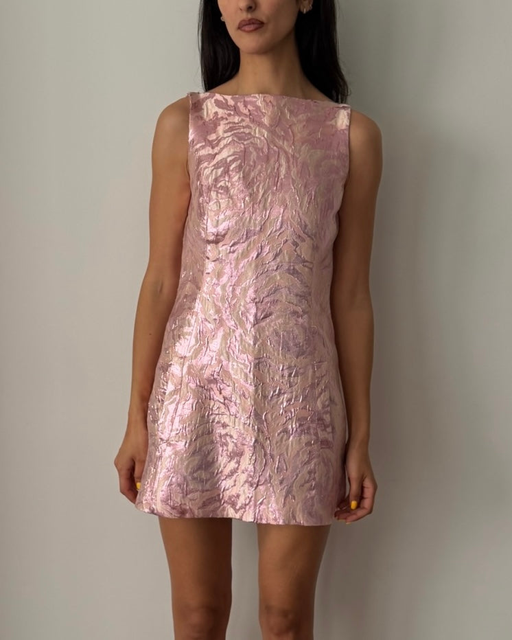 Balenciaga by Nicolas Ghesquière SS2008 Metallic Jacquard Mini Dress