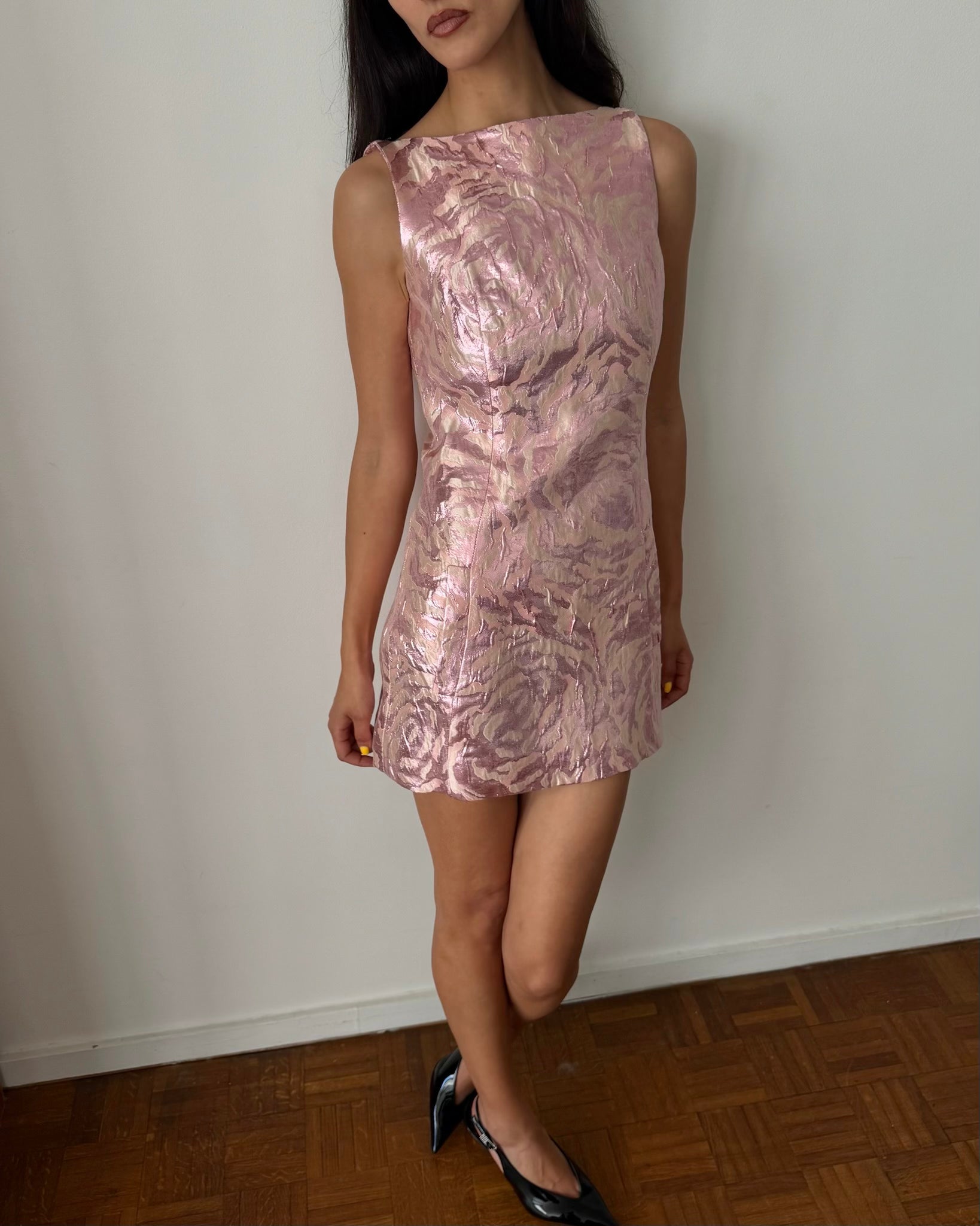 Balenciaga by Nicolas Ghesquière SS2008 Metallic Jacquard Mini Dress