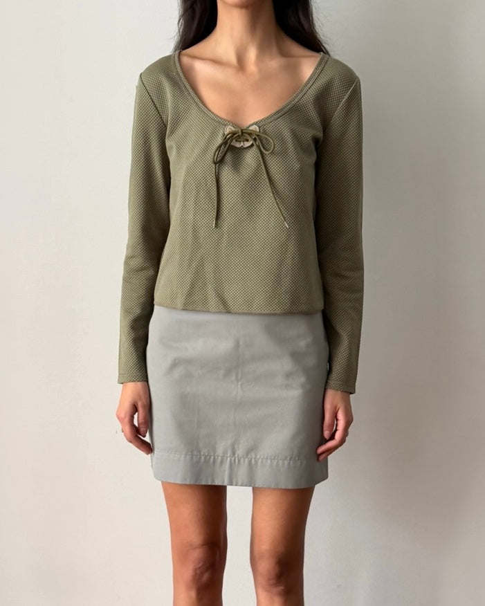 Miu Miu FW1999 Lace-Up Technical Top