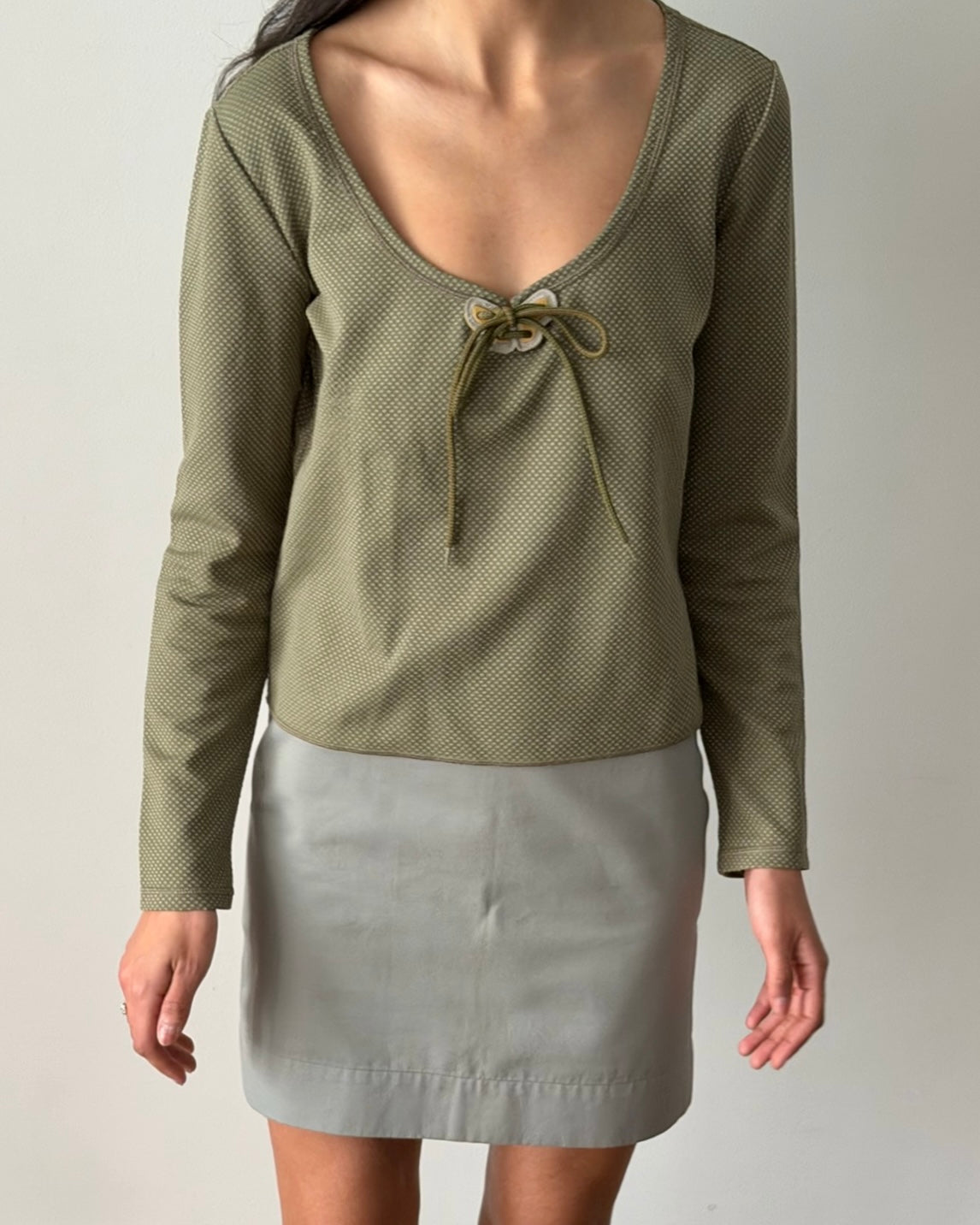 Miu Miu FW1999 Lace-Up Technical Top