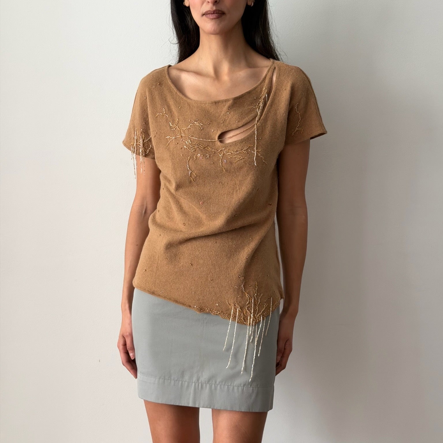Lolita Lempicka Couture 1990s Beige Top
