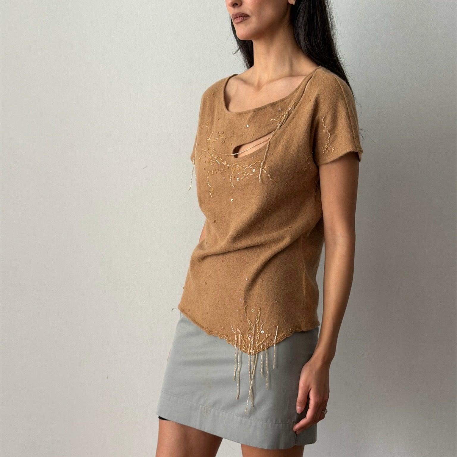 Lolita Lempicka Couture 1990s Beige Top