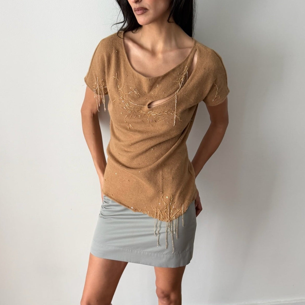 Lolita Lempicka Couture 1990s Beige Top