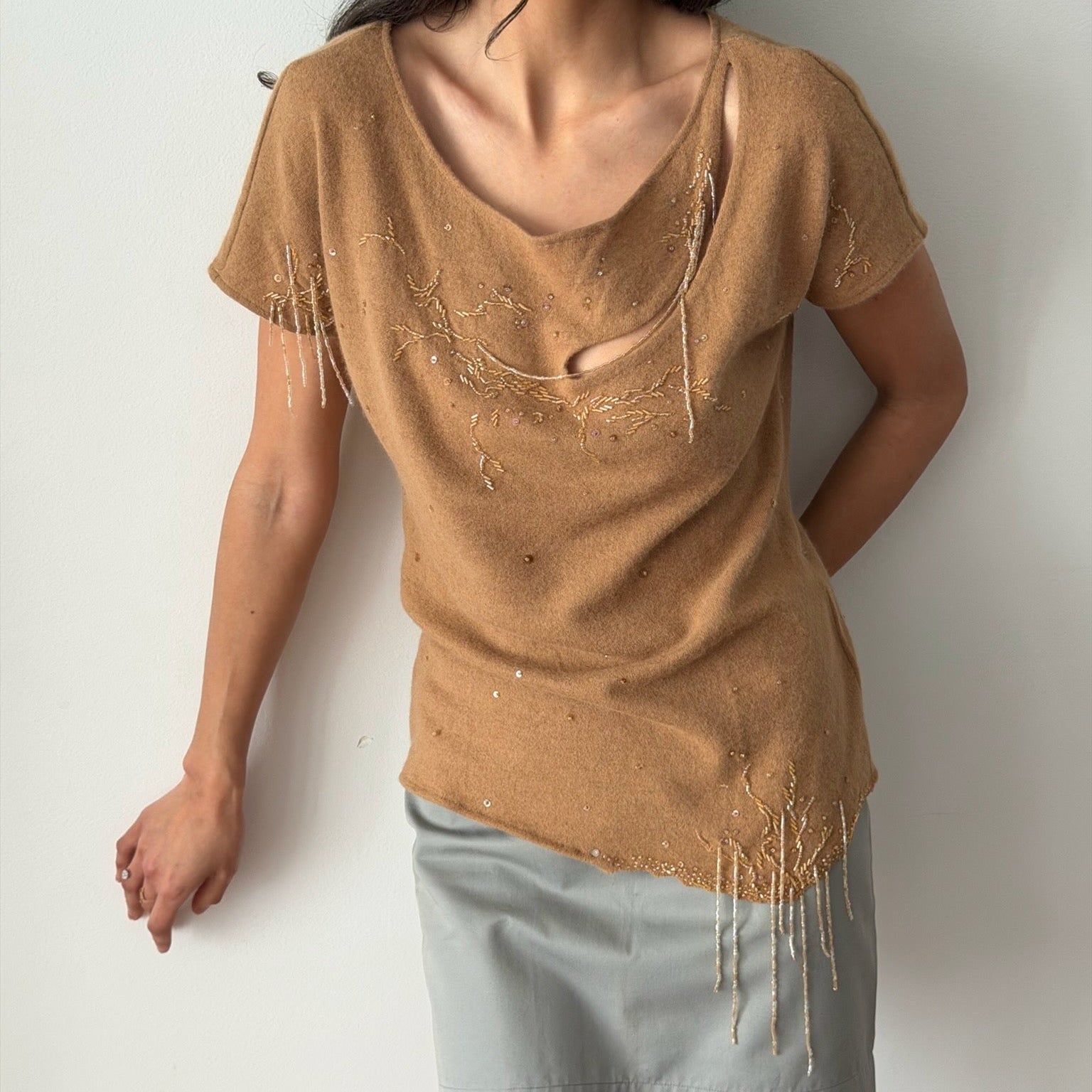 Lolita Lempicka Couture 1990s Beige Top