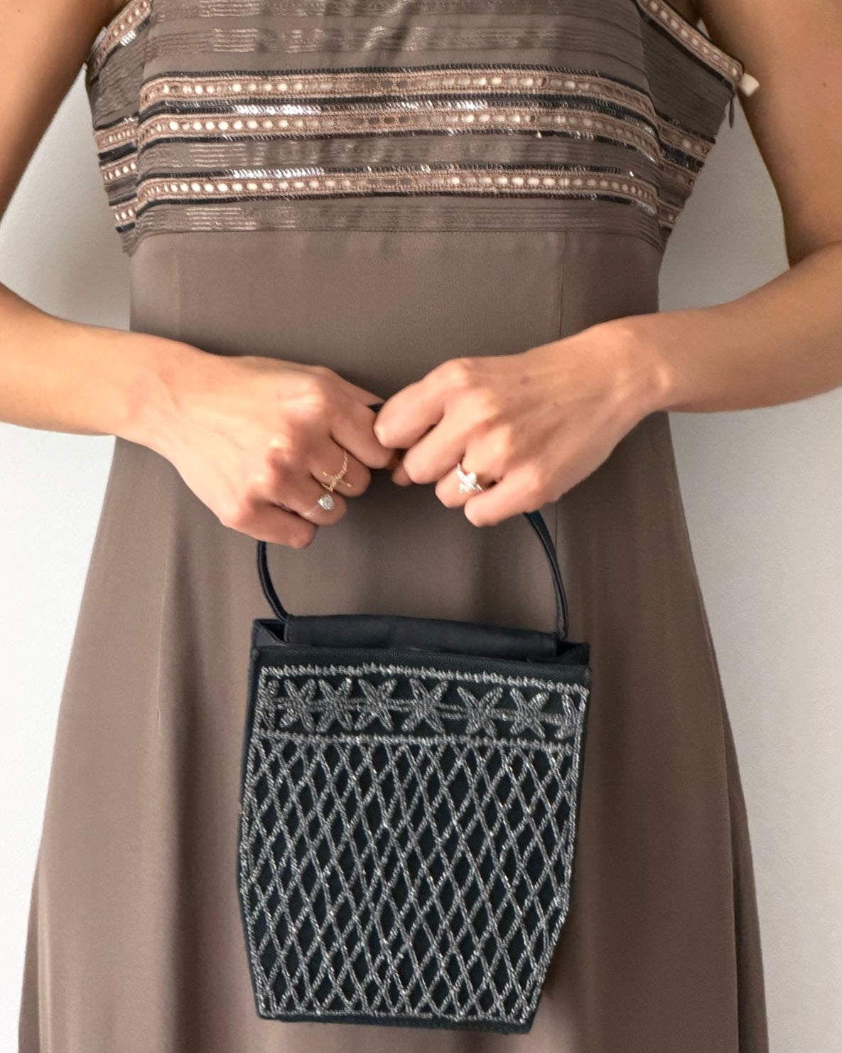 Alberta Ferretti 1990s Beaded Mini Bag – Black | Evening Bag