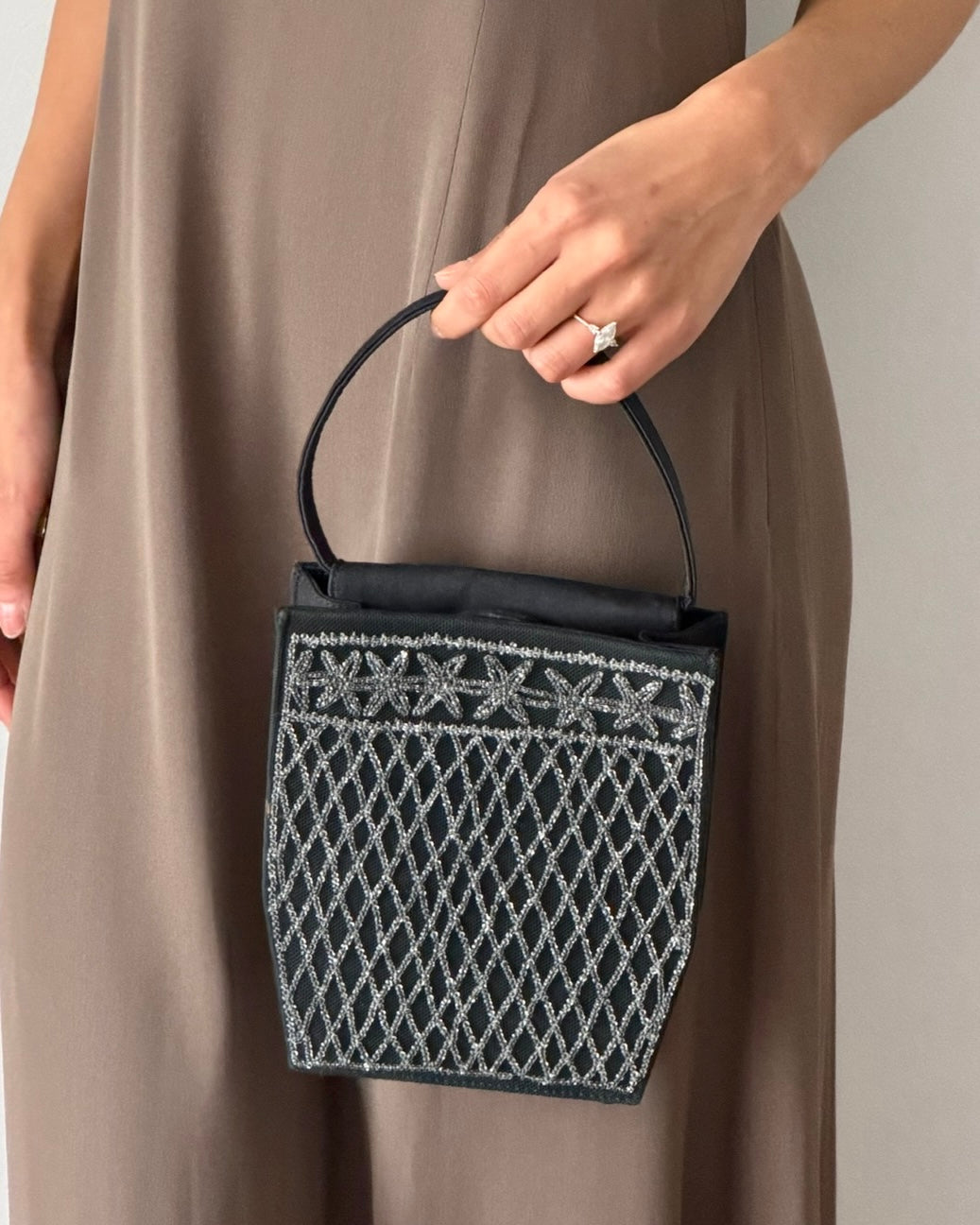 Alberta Ferretti 1990s Beaded Mini Bag – Black | Evening Bag