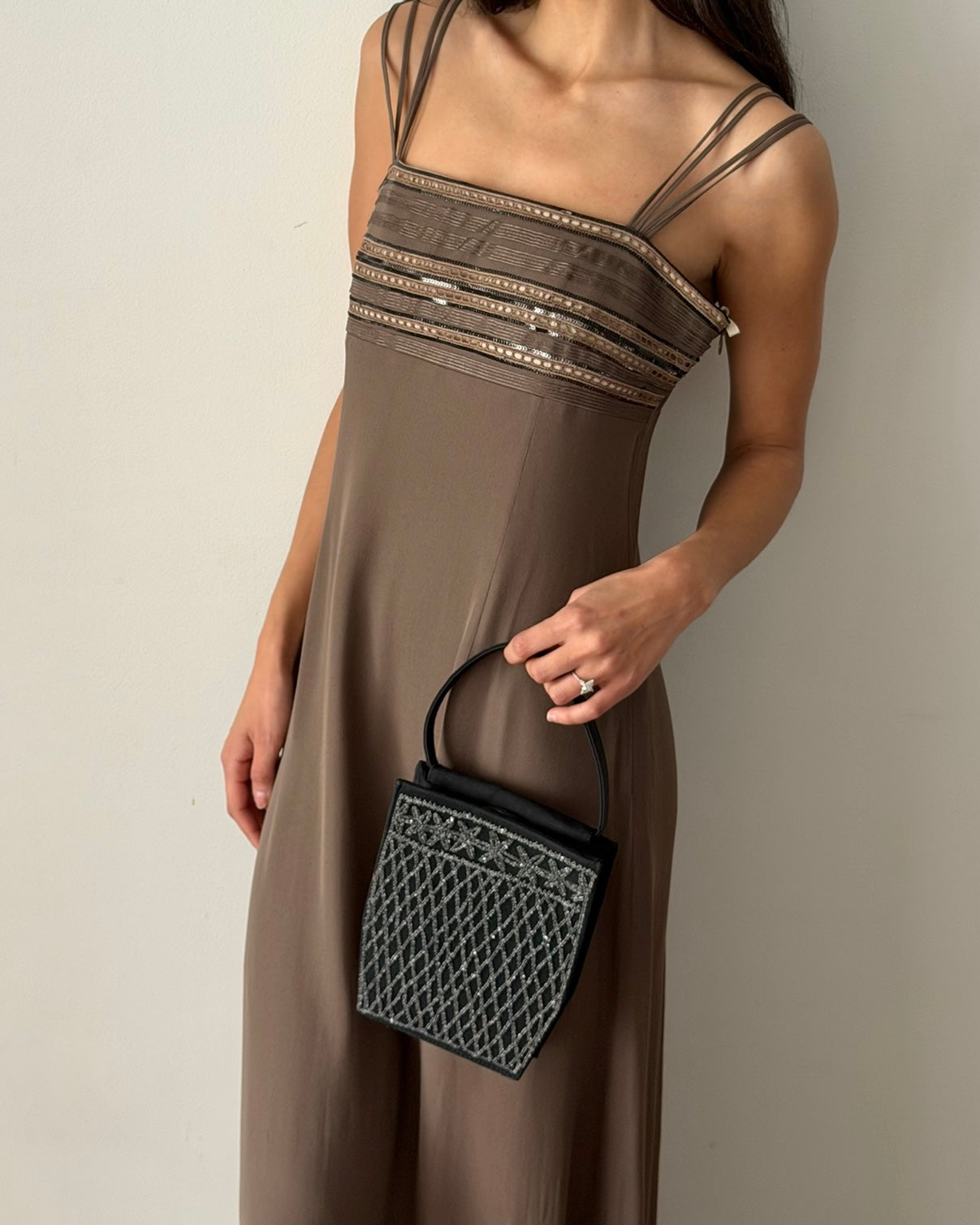 Alberta Ferretti 1990s Beaded Mini Bag – Black | Evening Bag
