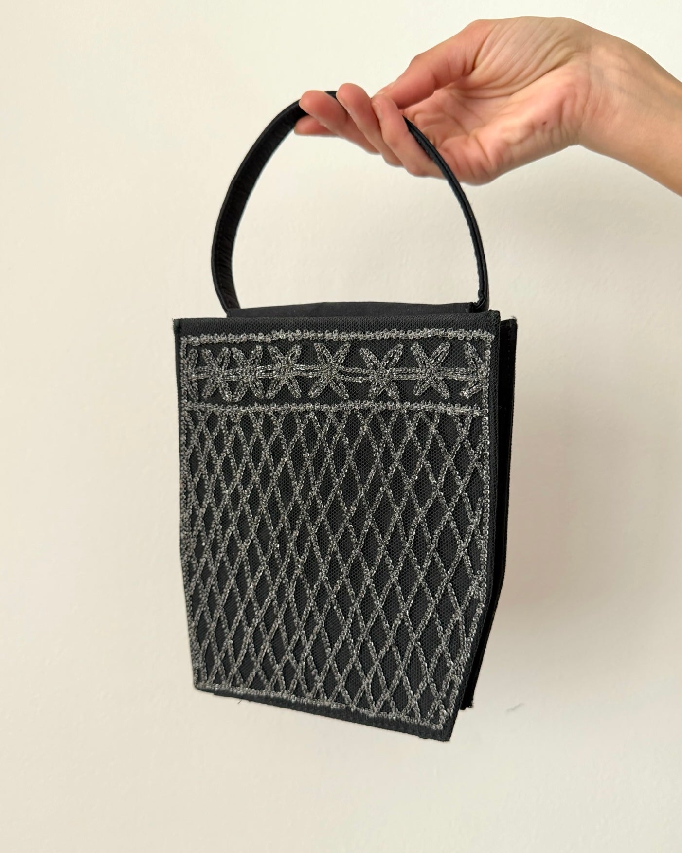 Alberta Ferretti 1990s Beaded Mini Bag – Black | Evening Bag