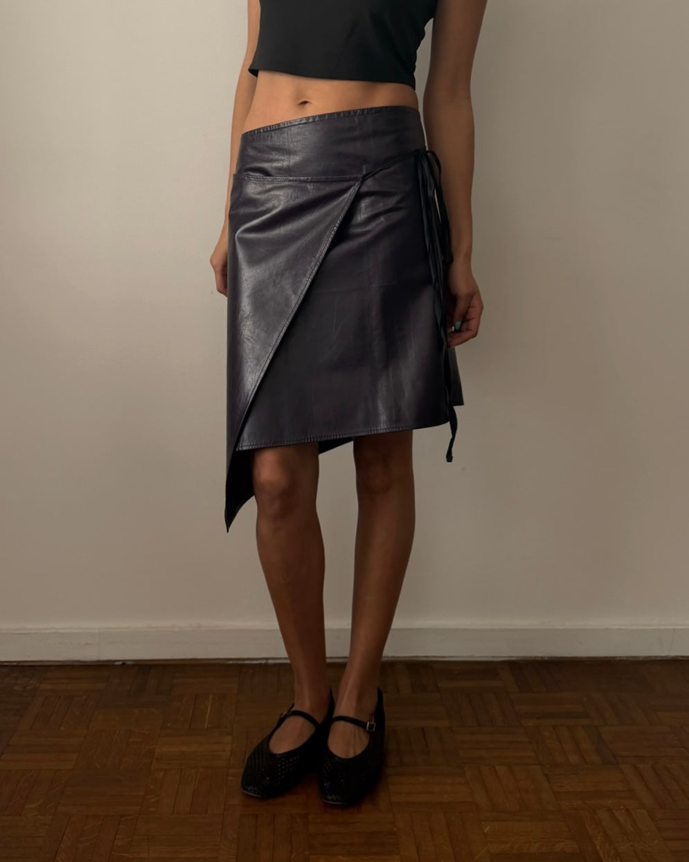 Ann Demeulemeester SS1999 Leather Wrap Skirt