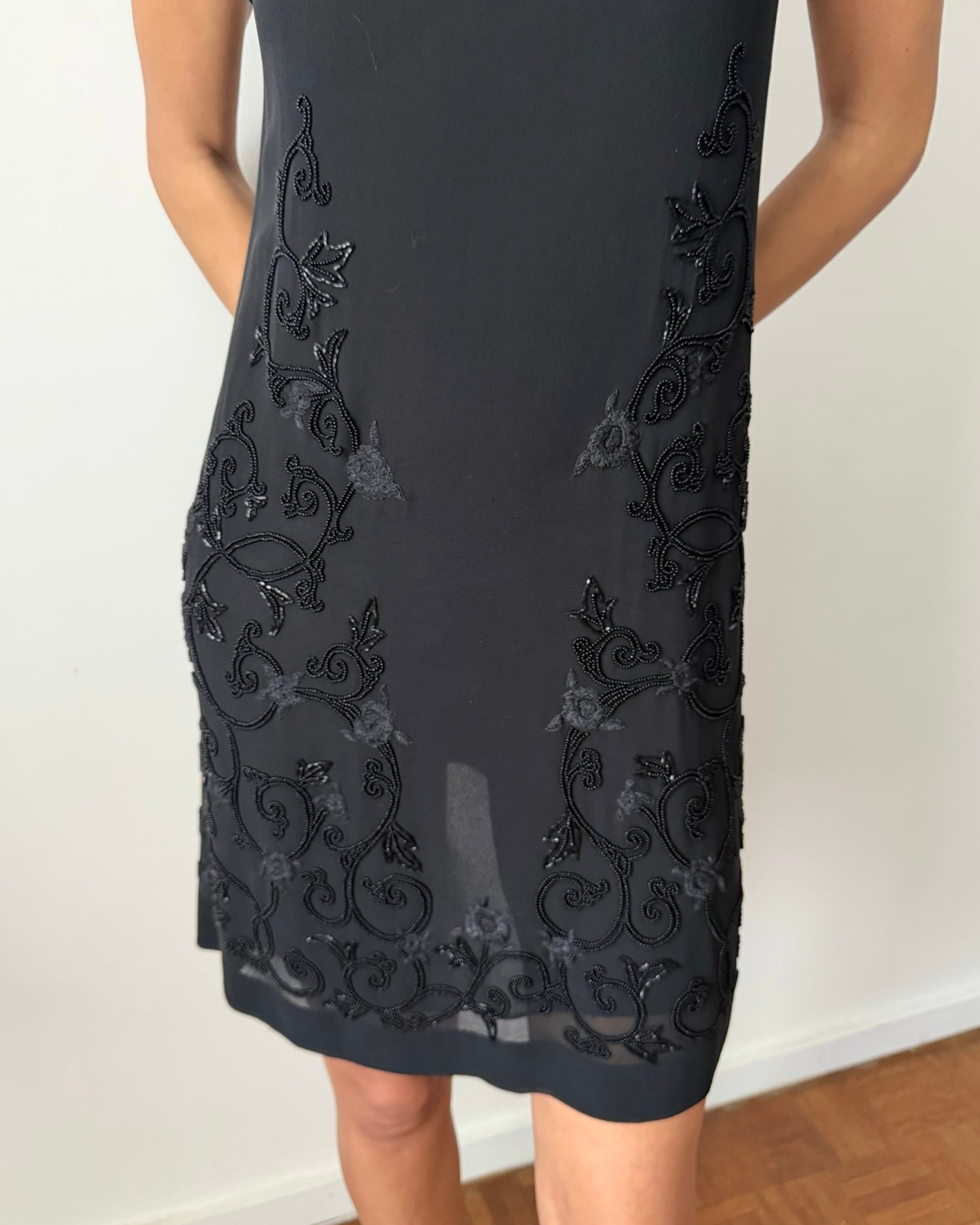 Alberta Ferretti SS1995 Beaded Silk Dress