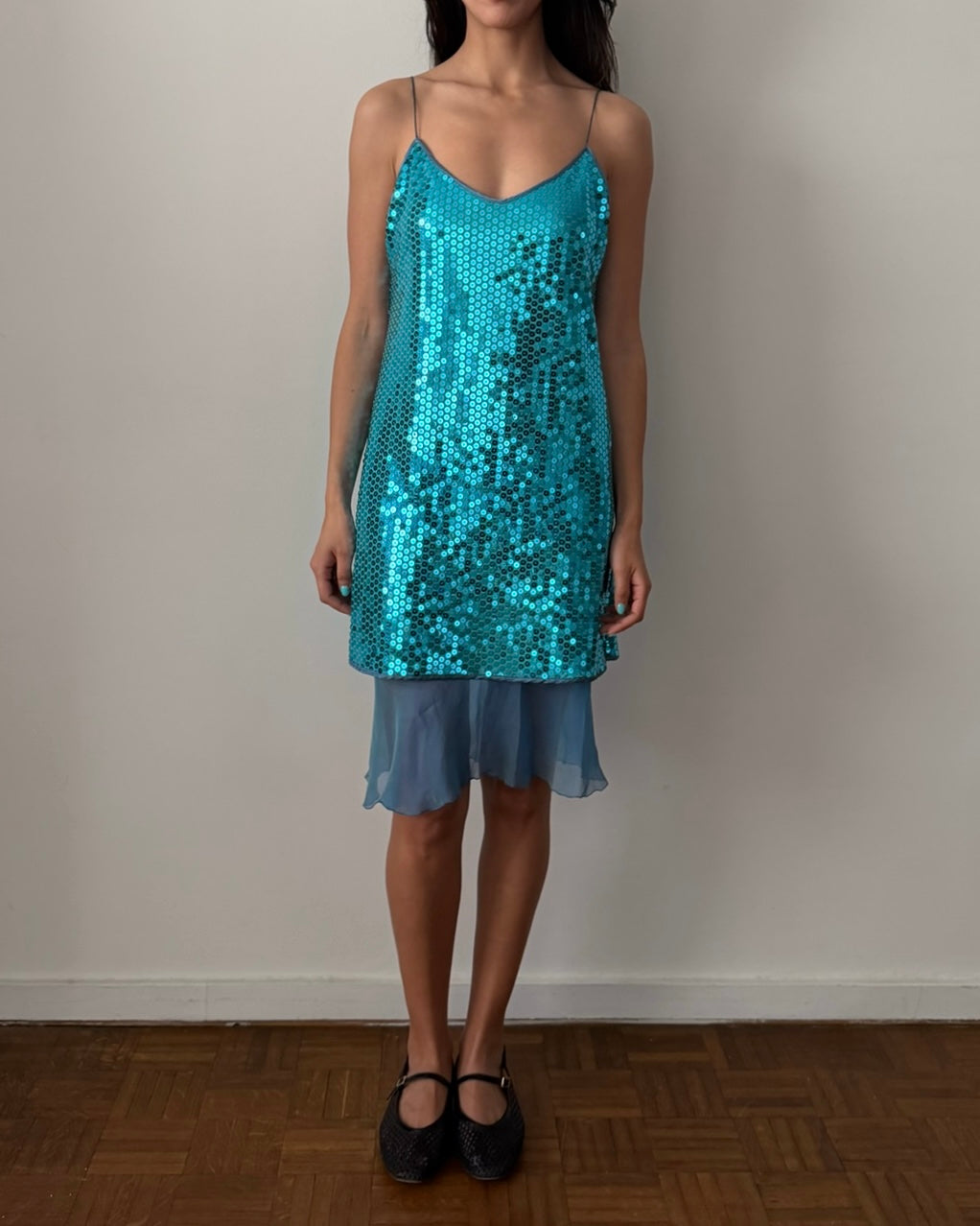 Blumarine by Anna Molinari SS1997 Sequin Slip Dress