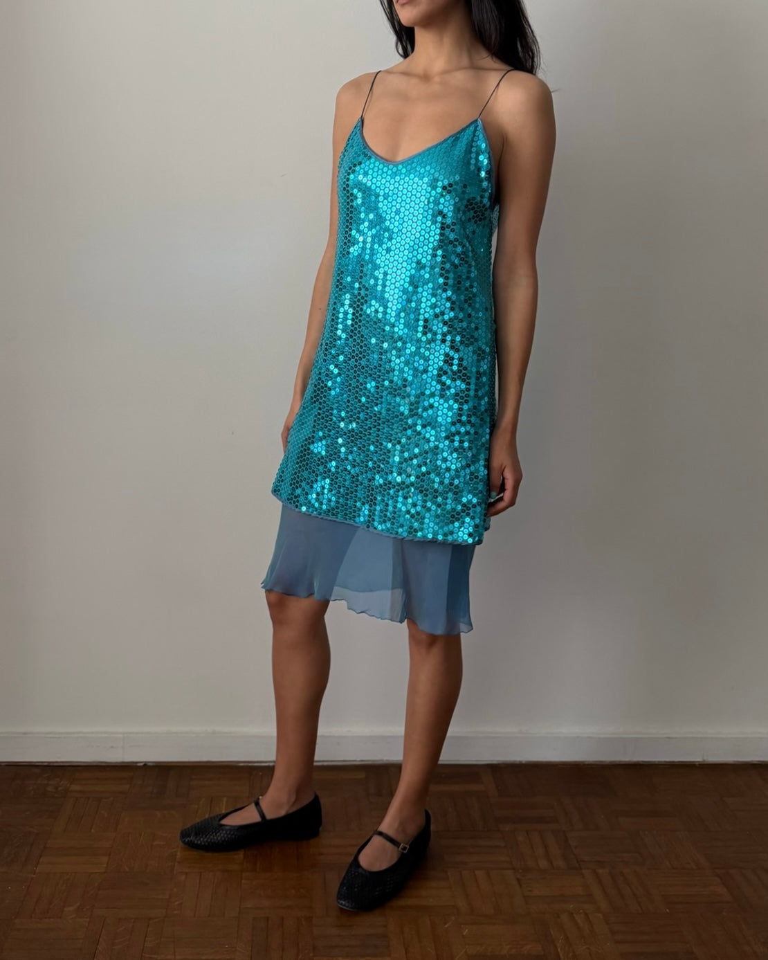Blumarine by Anna Molinari SS1997 Sequin Slip Dress
