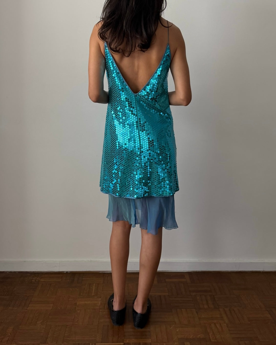 Blumarine by Anna Molinari SS1997 Sequin Slip Dress