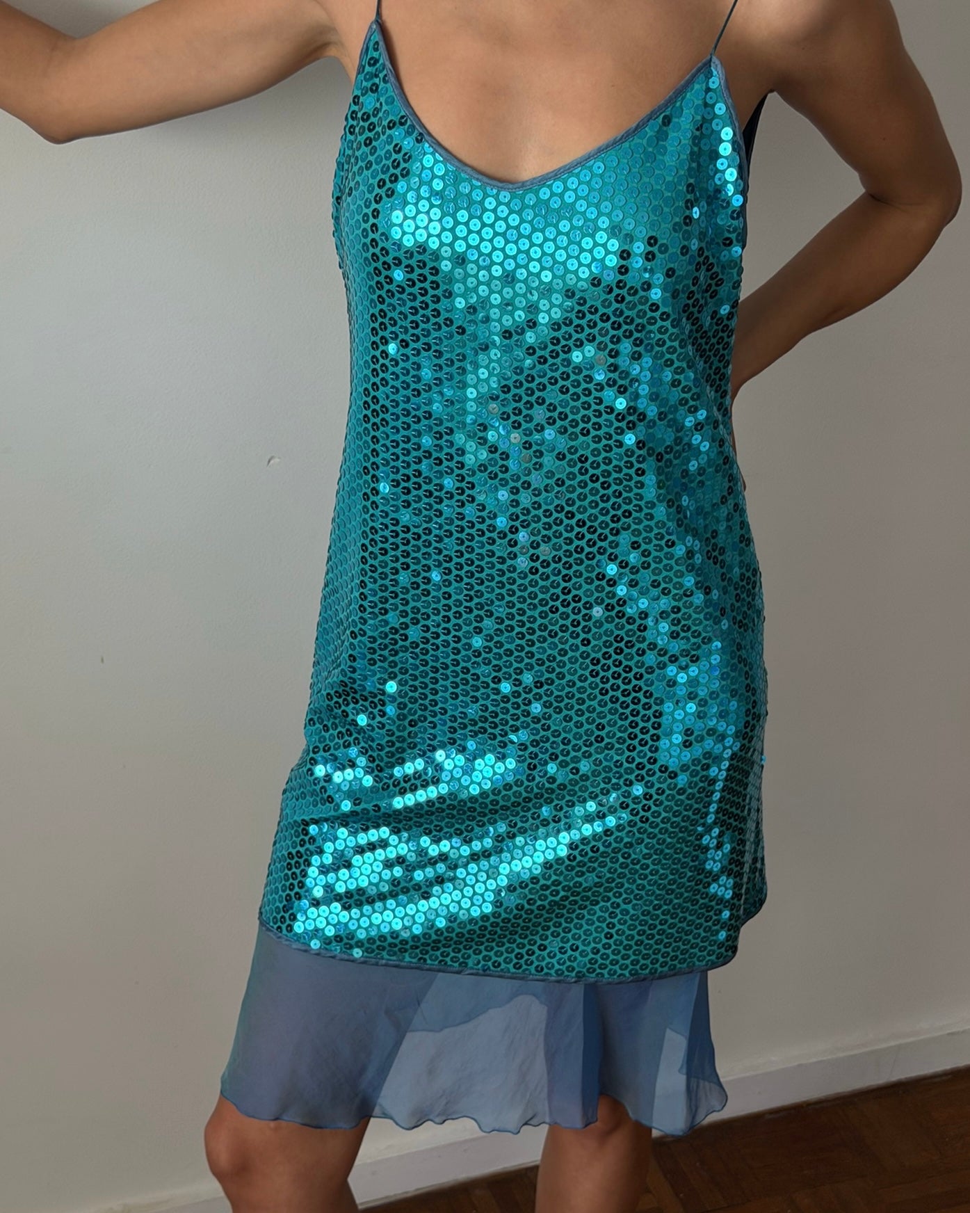 Blumarine by Anna Molinari SS1997 Sequin Slip Dress