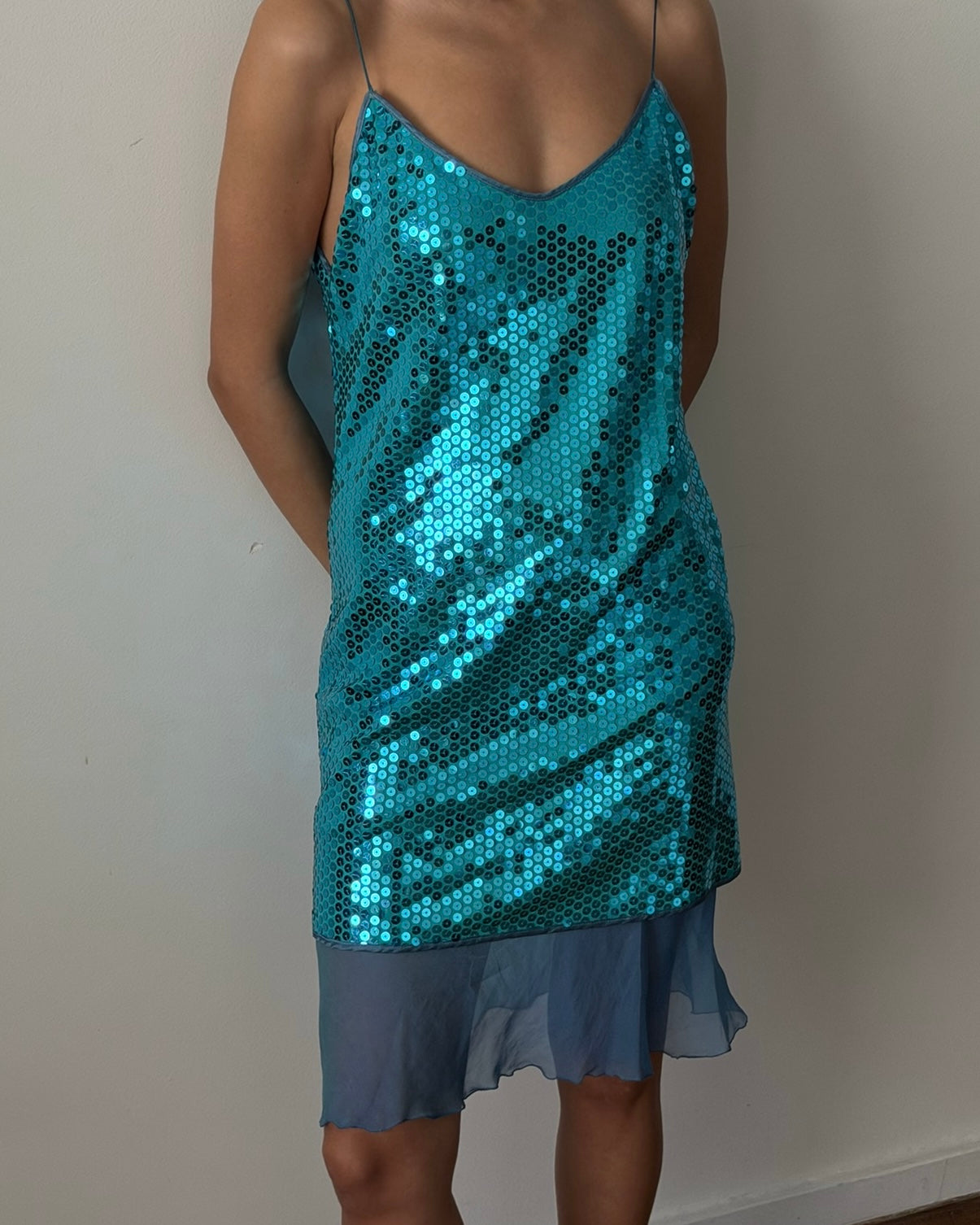 Blumarine by Anna Molinari SS1997 Sequin Slip Dress