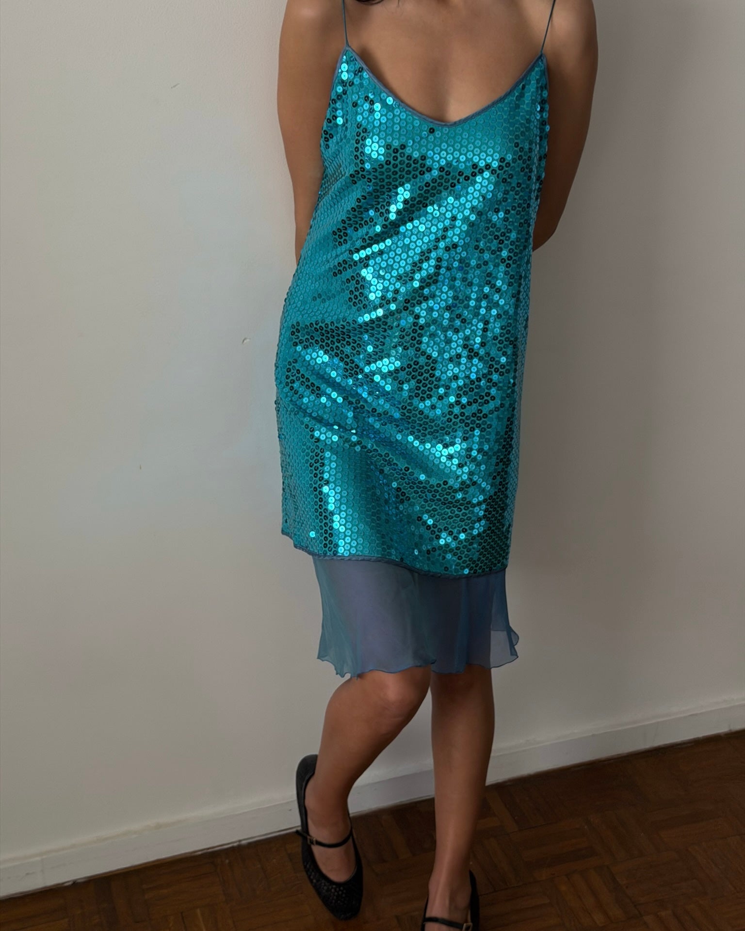 Blumarine by Anna Molinari SS1997 Sequin Slip Dress