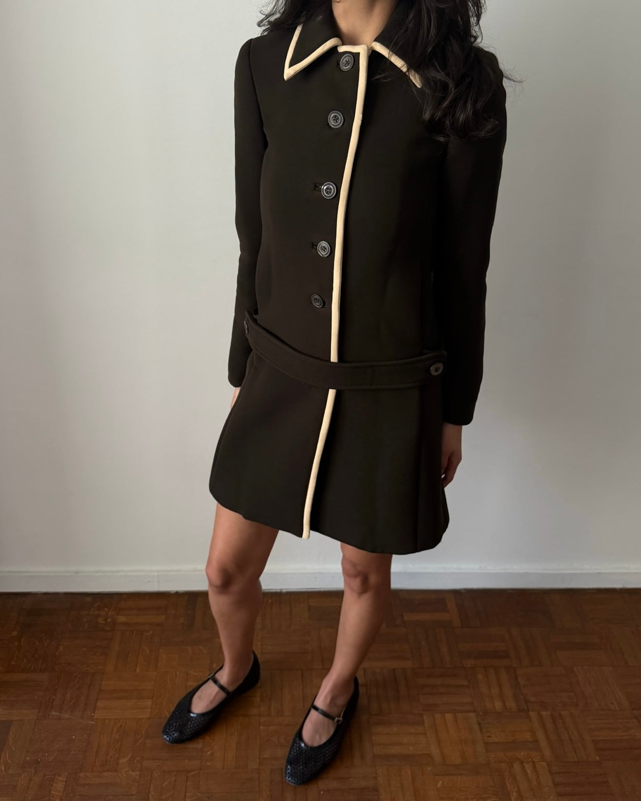 Prada FW1996 Wool Coat Dress – Espresso Brown