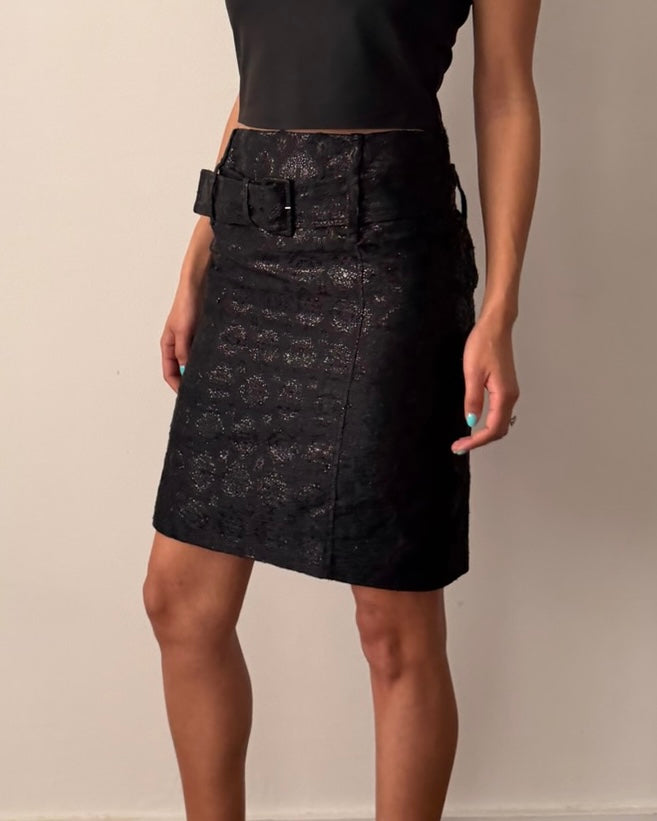 Prada SS2002 Silk Brocade Pencil Skirt