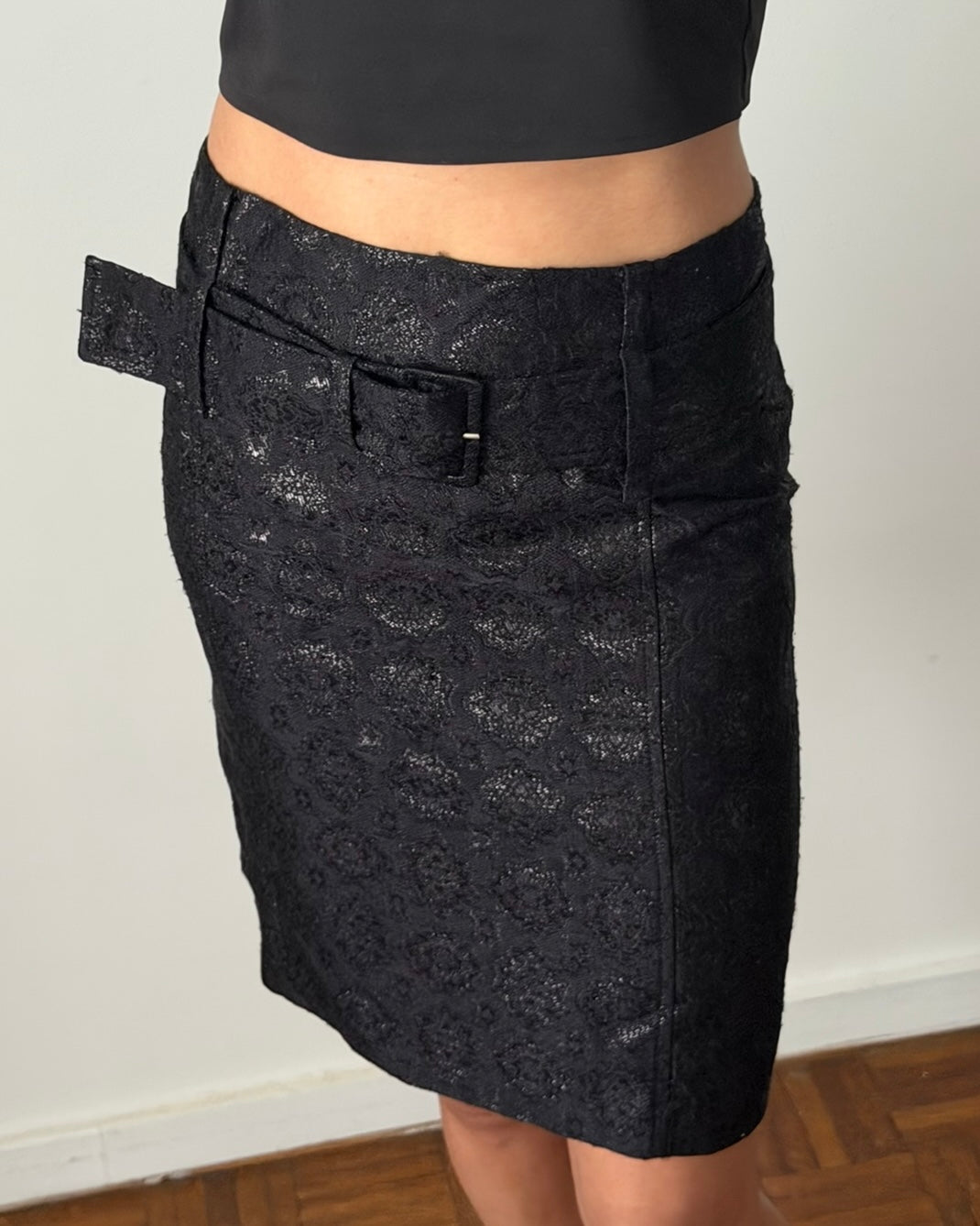 Prada SS2002 Silk Brocade Pencil Skirt