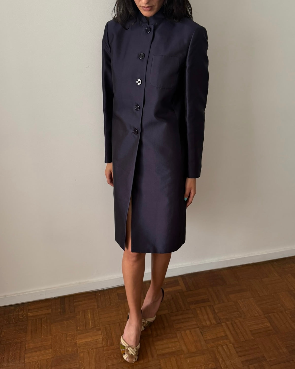 Prada FW1994 Structured Silk Cotton Coat