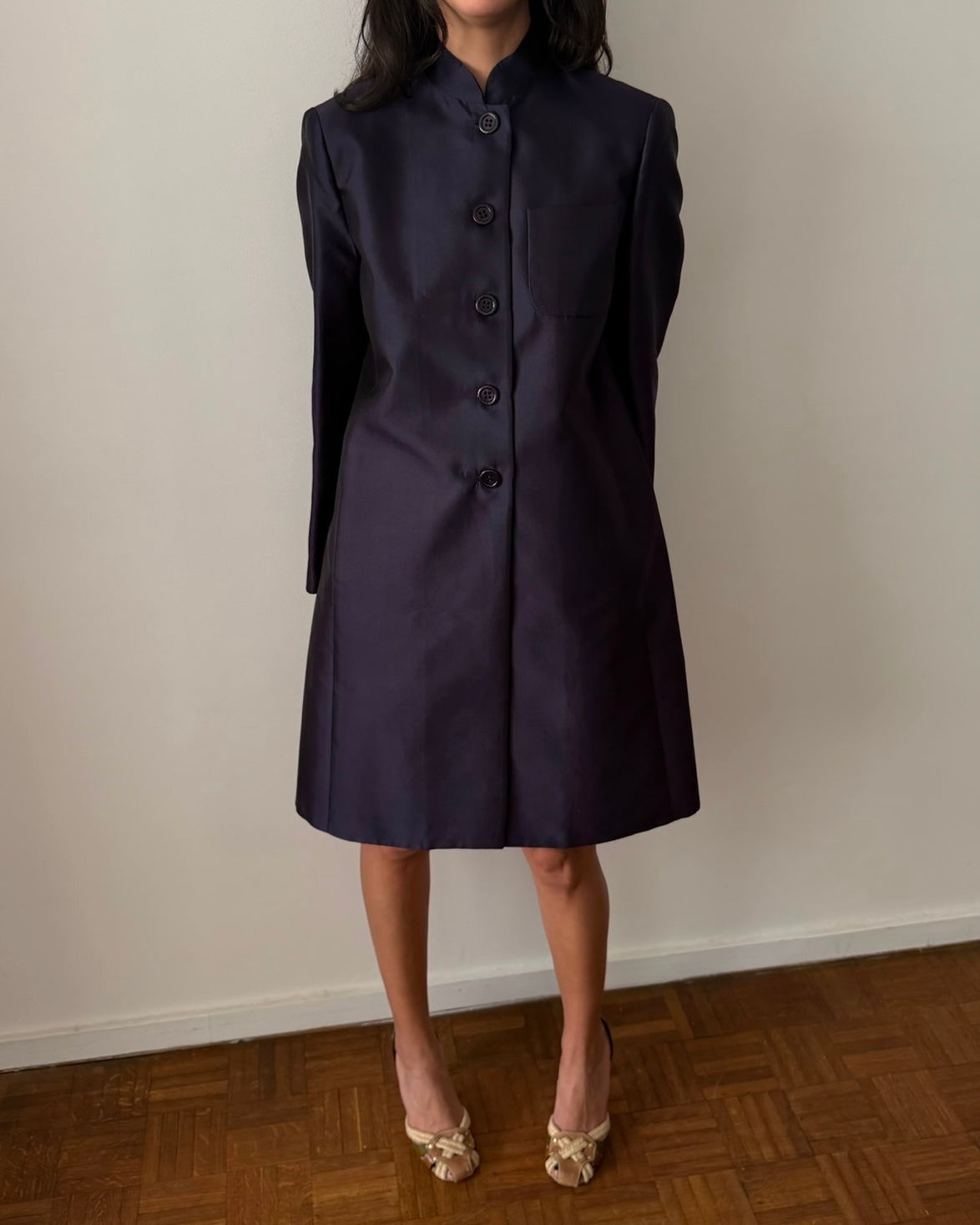 Prada FW1994 Structured Silk Cotton Coat