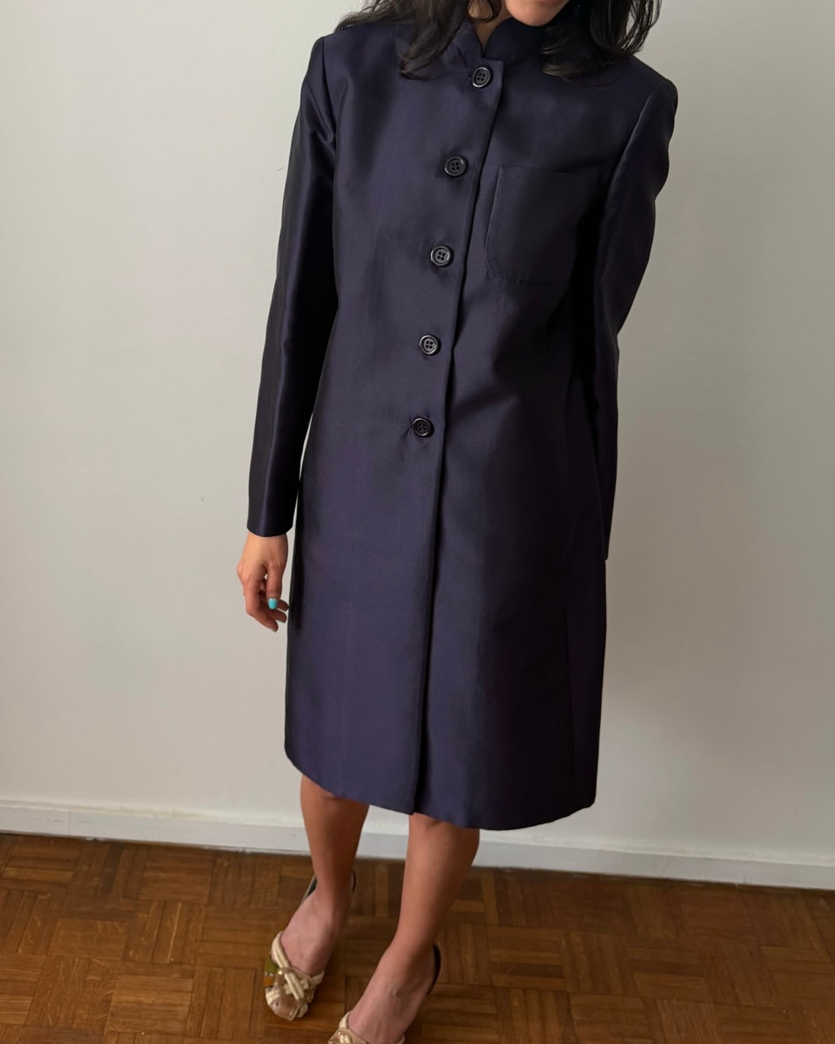 Prada FW1994 Structured Silk Cotton Coat