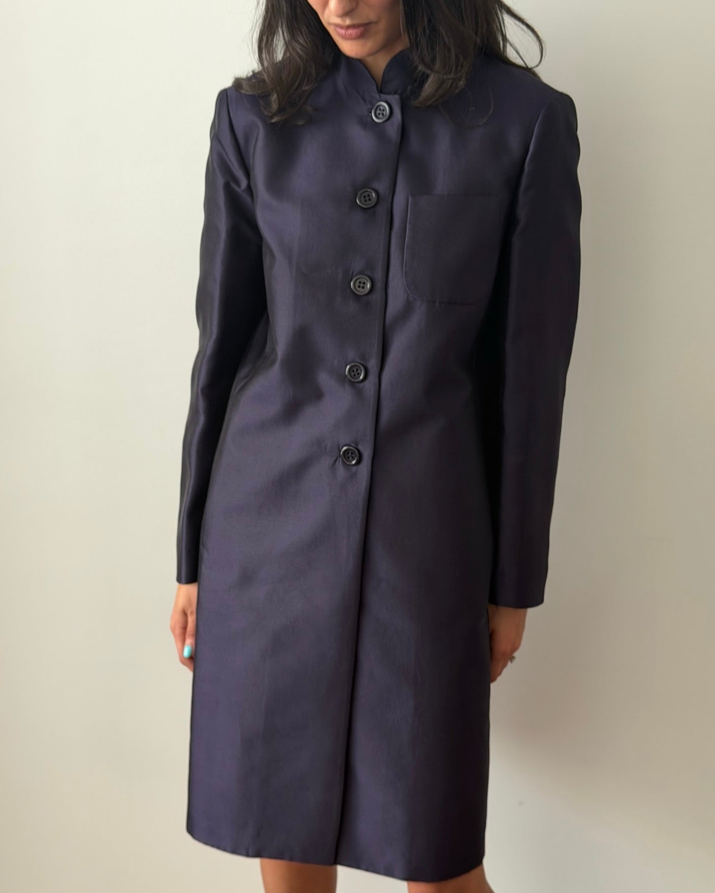 Prada FW1994 Structured Silk Cotton Coat