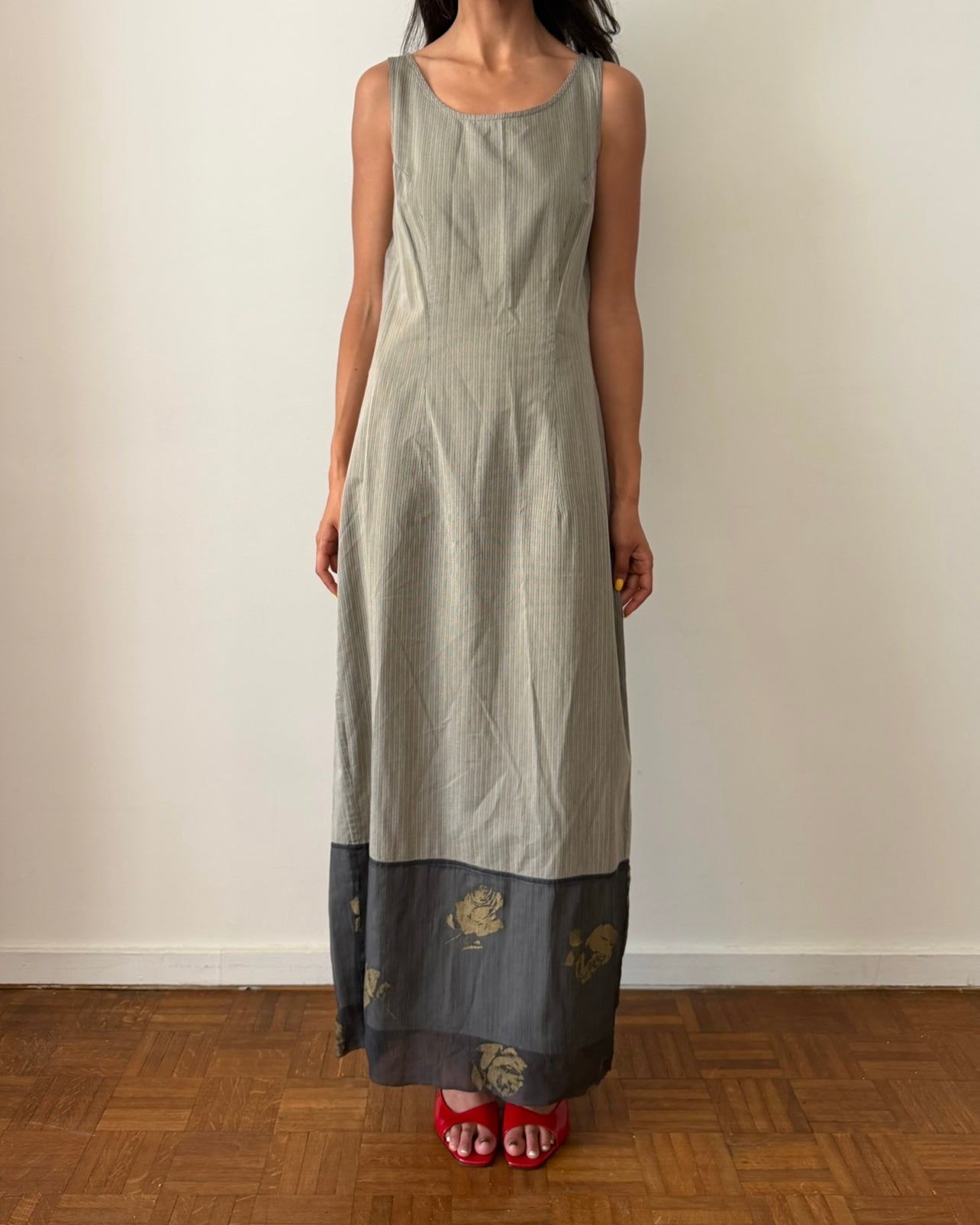 Dries Van Noten SS1994 Cotton & Silk Maxi Dress