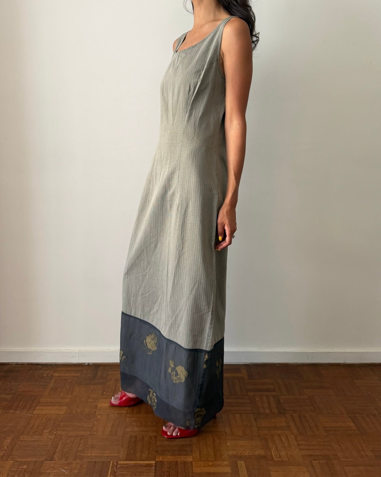 Dries Van Noten SS1994 Cotton & Silk Maxi Dress