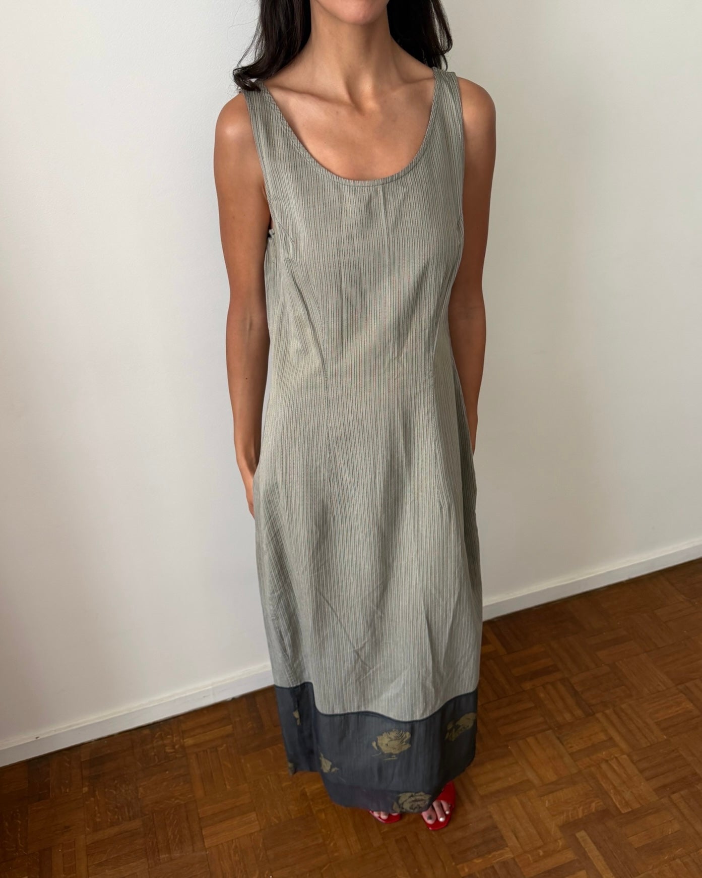 Dries Van Noten SS1994 Cotton & Silk Maxi Dress