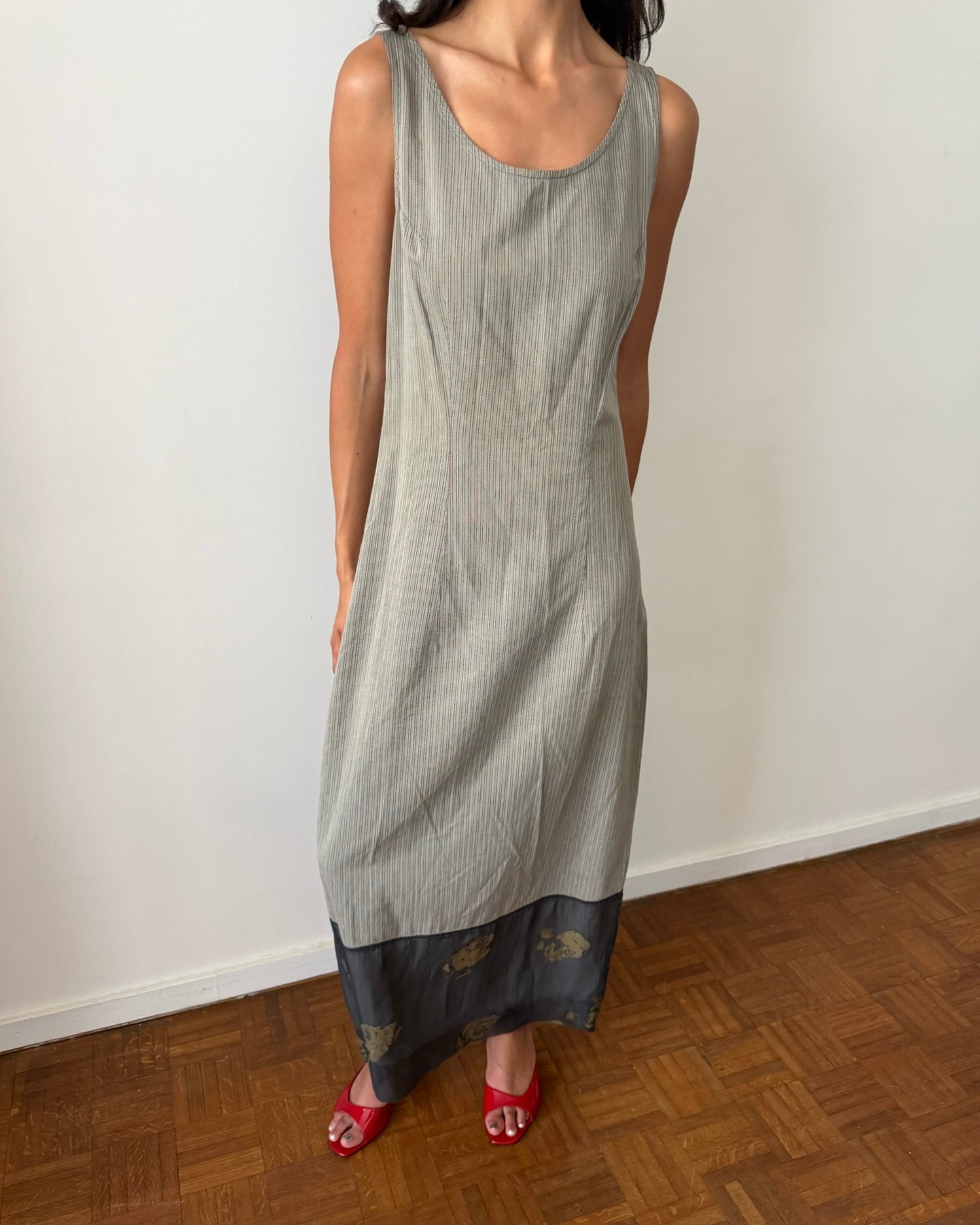 Dries Van Noten SS1994 Cotton & Silk Maxi Dress