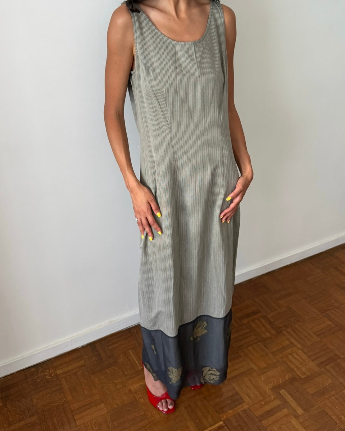 Dries Van Noten SS1994 Cotton & Silk Maxi Dress