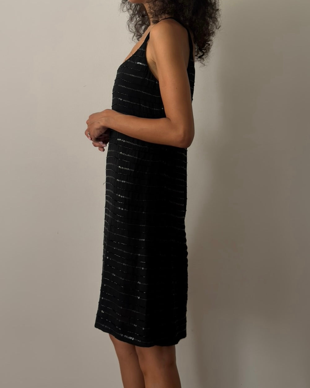 Emporio Armani FW1996 Beaded Silk Slip Dress