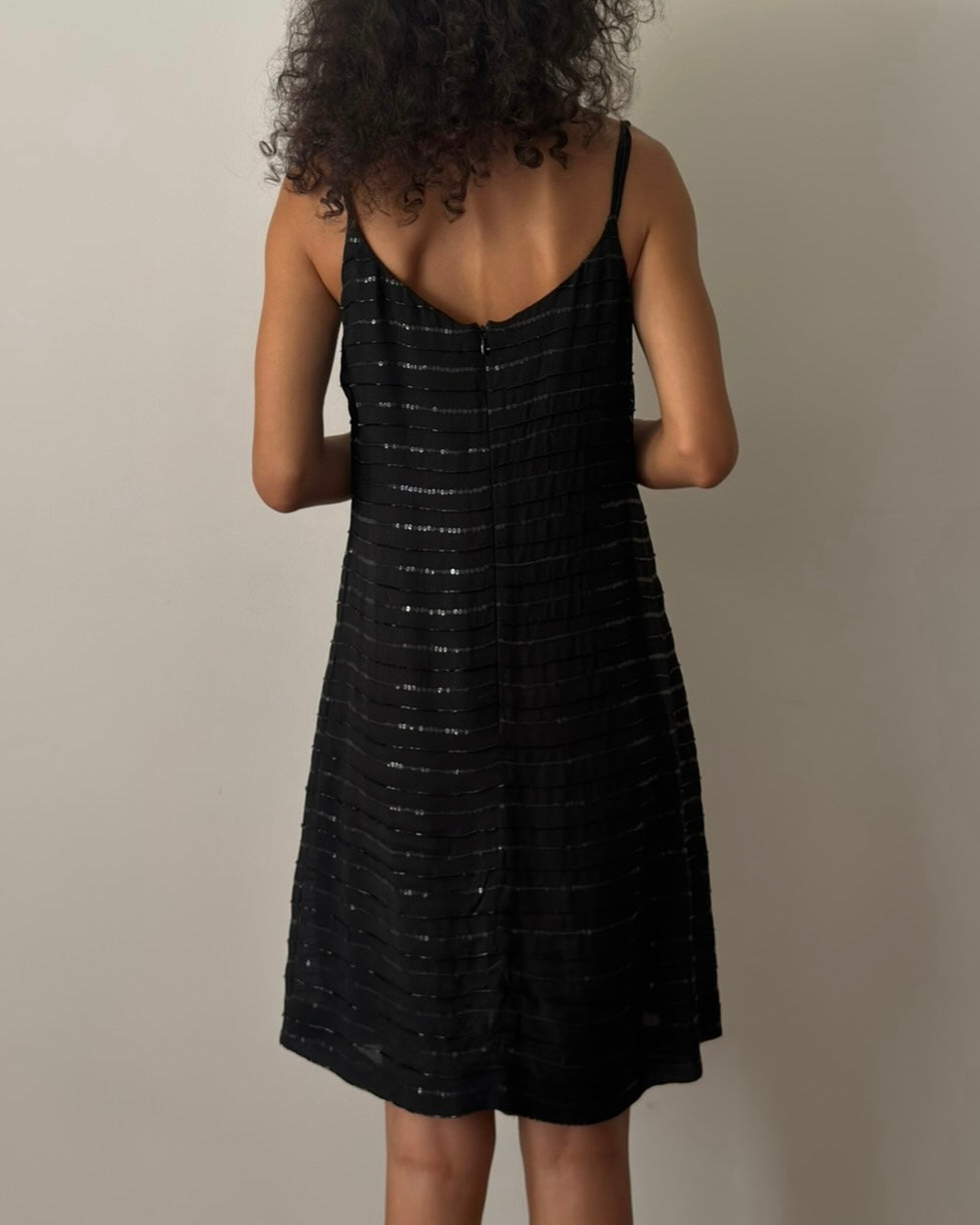 Emporio Armani FW1996 Beaded Silk Slip Dress