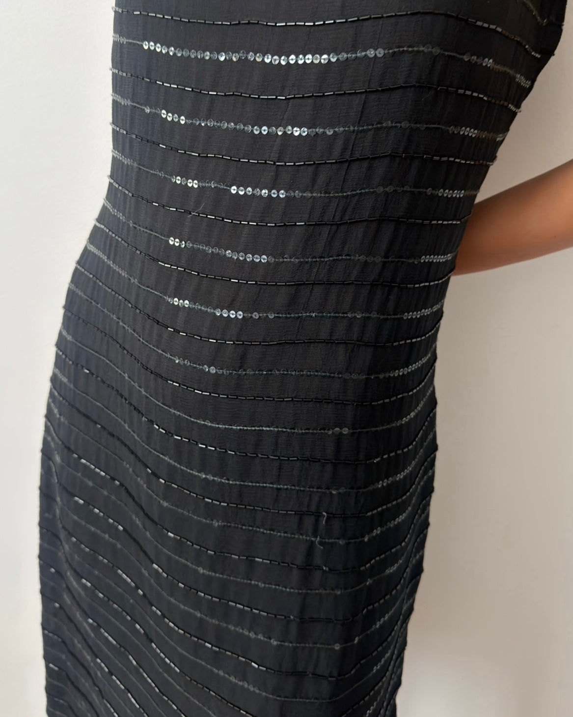 Emporio Armani FW1996 Beaded Silk Slip Dress