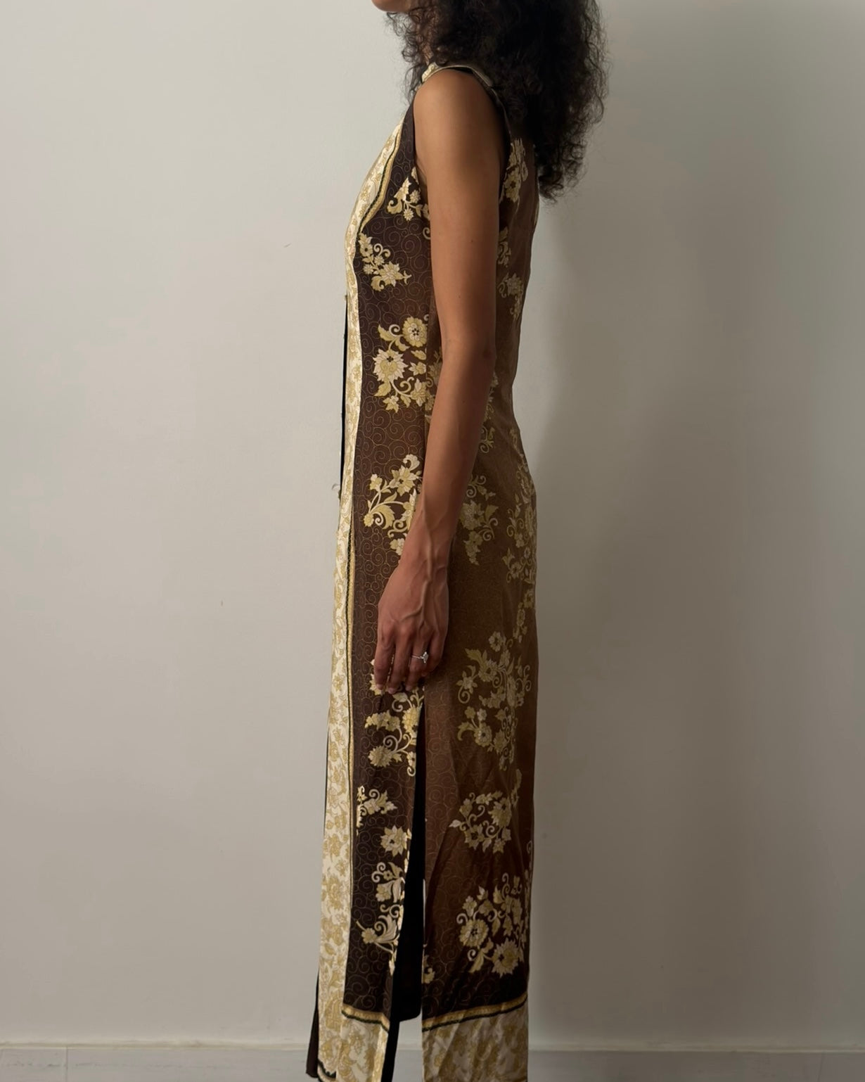 Alberta Ferretti SS1993 Japanese-Inspired Silk Maxi Dress
