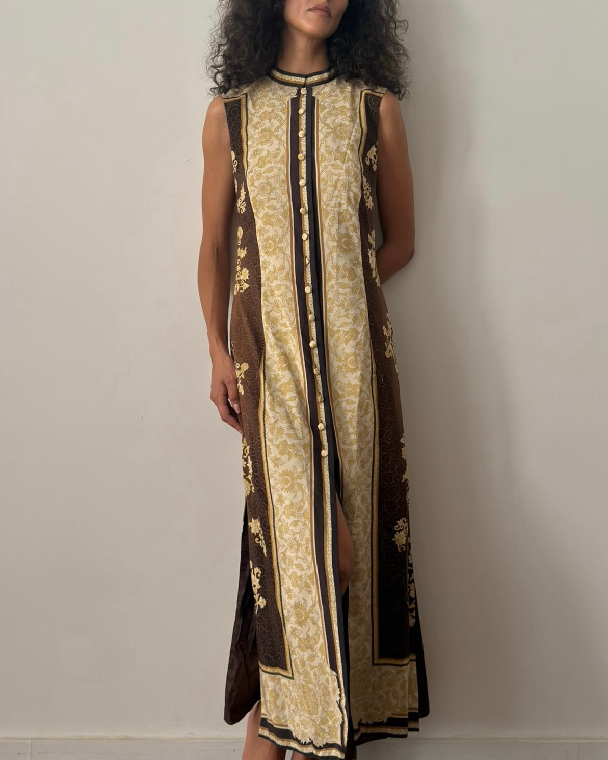 Alberta Ferretti SS1993 Japanese-Inspired Silk Maxi Dress