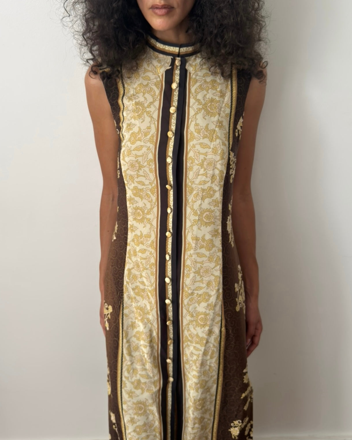 Alberta Ferretti SS1993 Japanese-Inspired Silk Maxi Dress