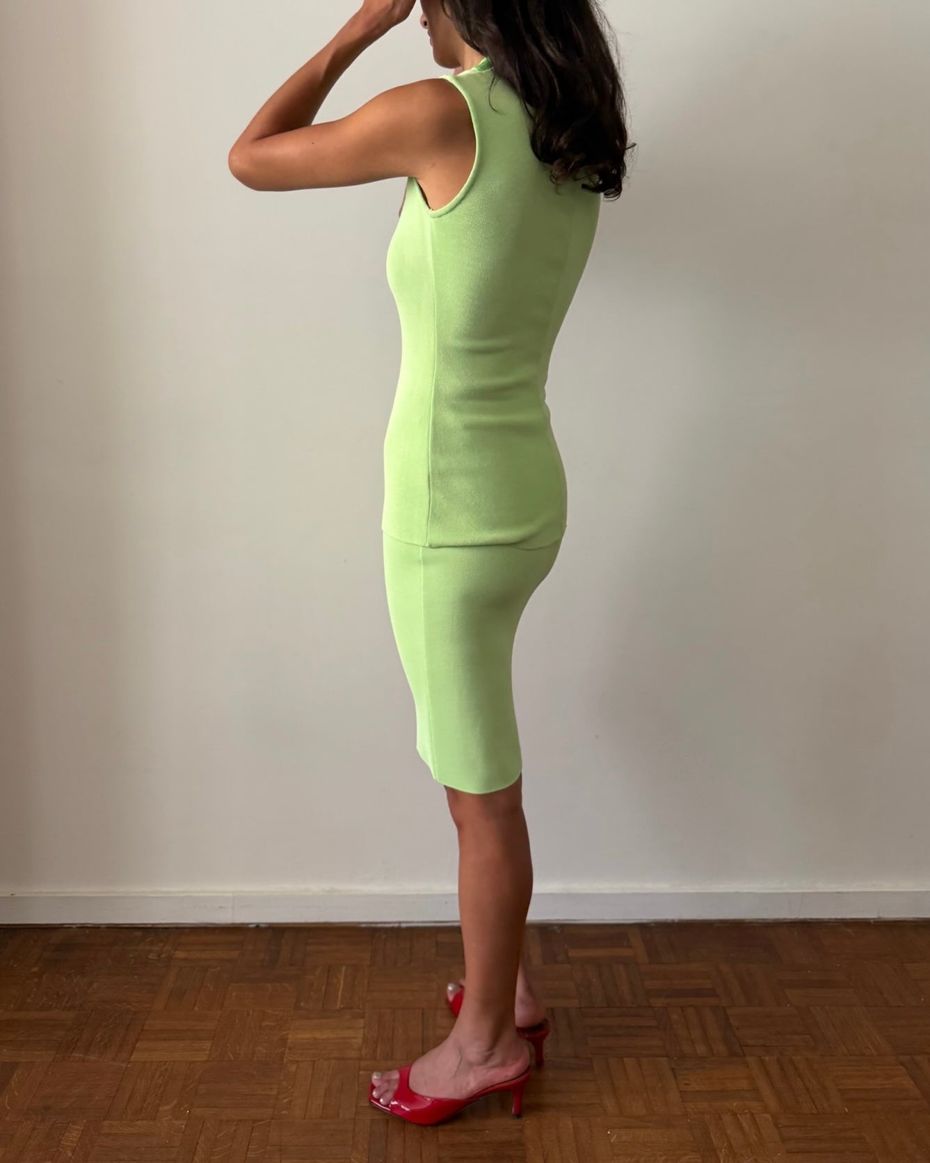 Gaetano Navarra SS1995 Cotton Knit Two-Piece Set – Green