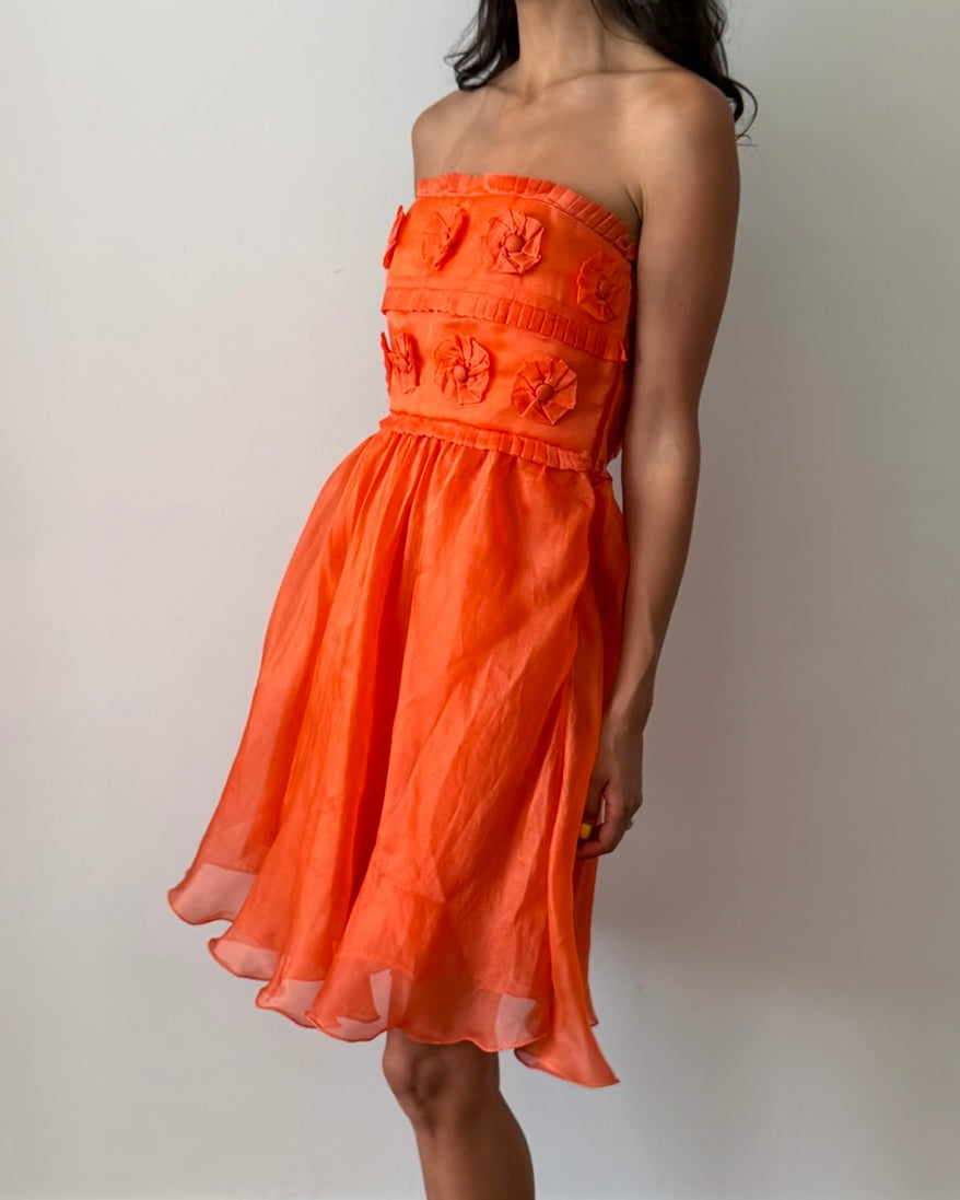 Alberta Ferretti SS1992 Silk Organza Dress & Cardigan Set