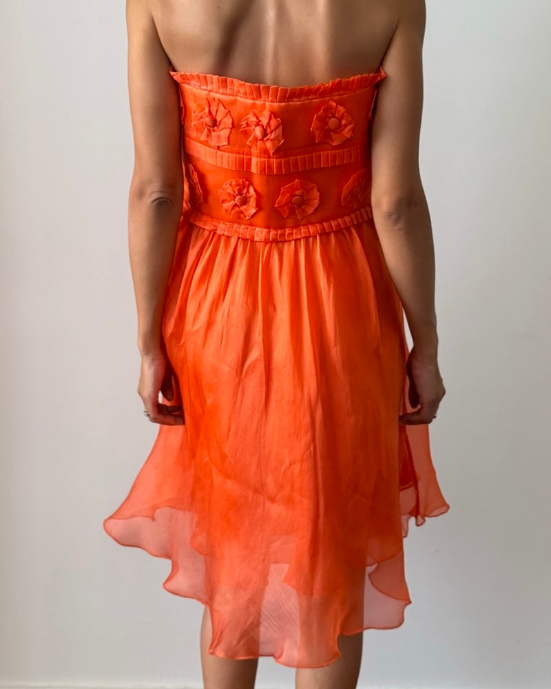 Alberta Ferretti SS1992 Silk Organza Dress & Cardigan Set