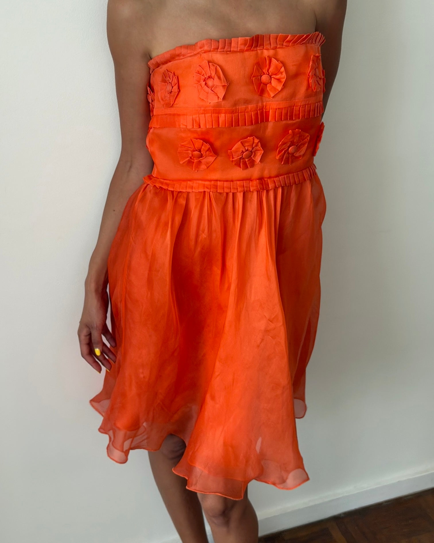 Alberta Ferretti SS1992 Silk Organza Dress & Cardigan Set