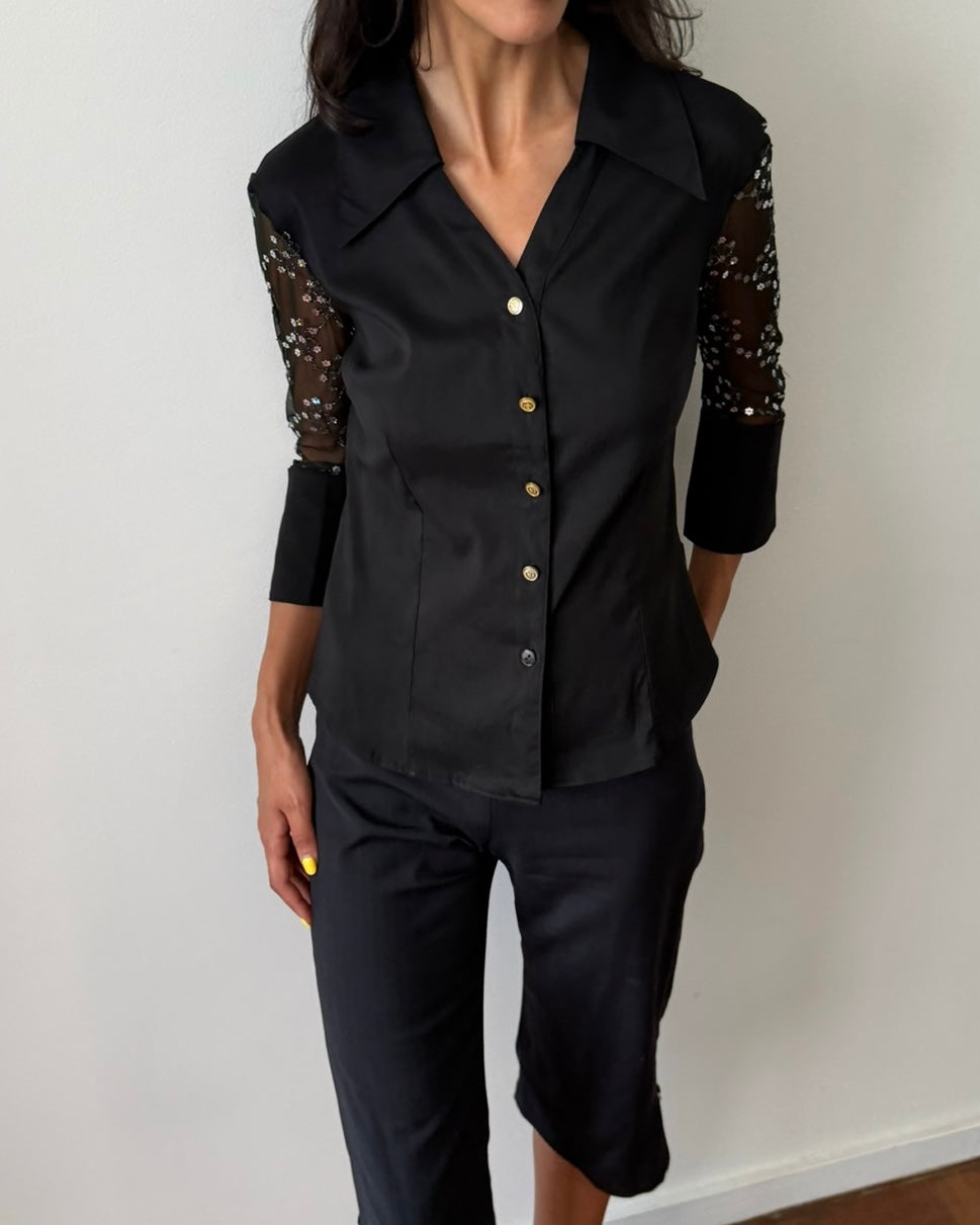 Christian Dior by John Galliano SS2002 Butterfly Embroidered Shirt