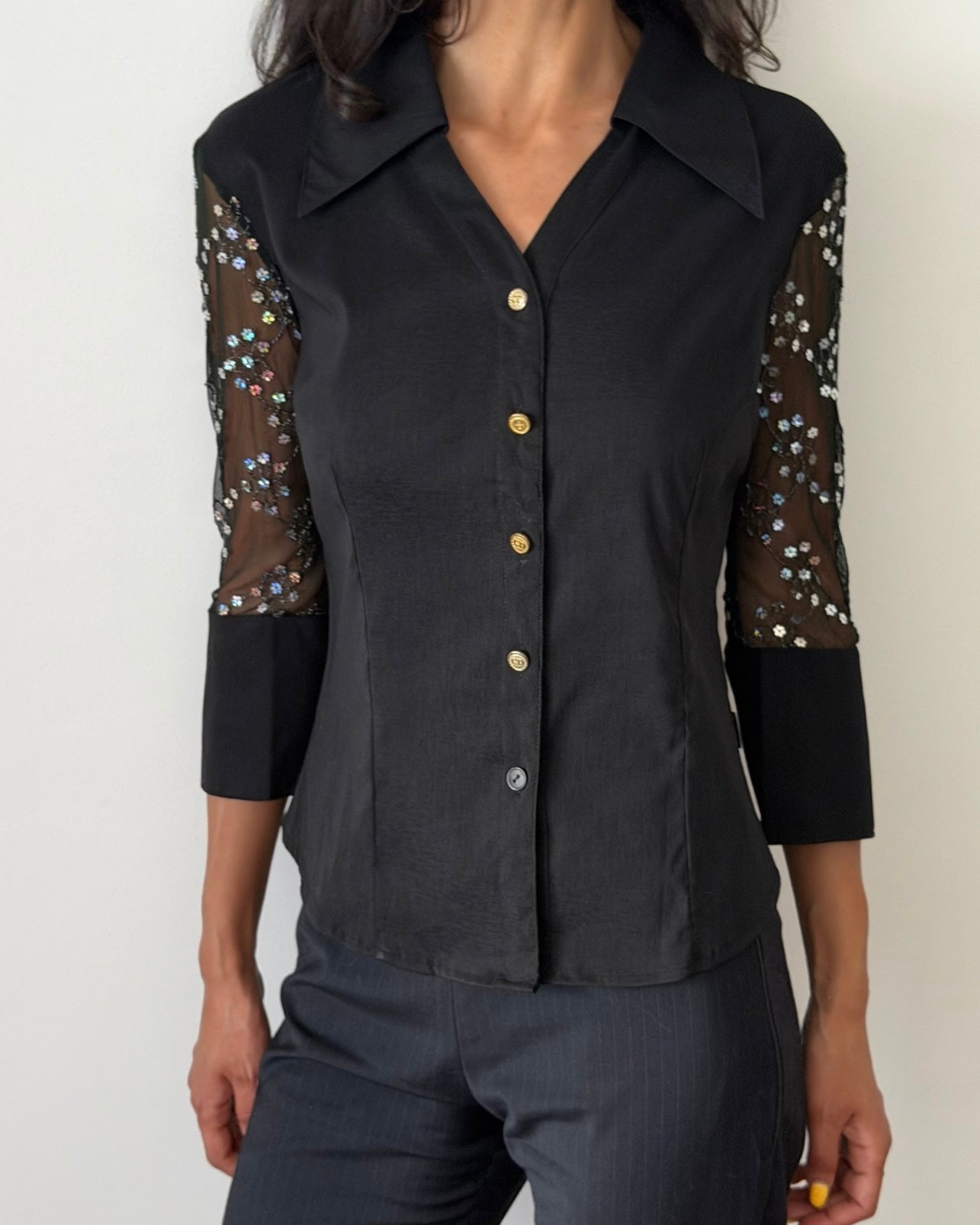 Christian Dior by John Galliano SS2002 Butterfly Embroidered Shirt