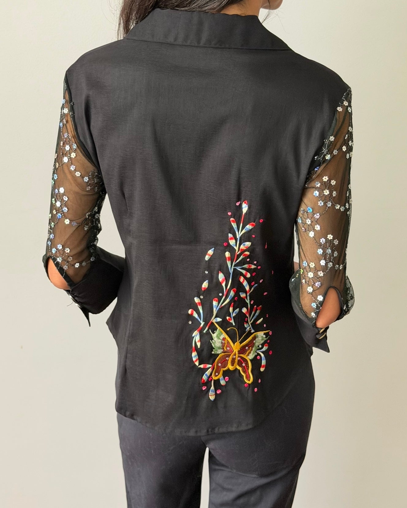 Christian Dior by John Galliano SS2002 Butterfly Embroidered Shirt