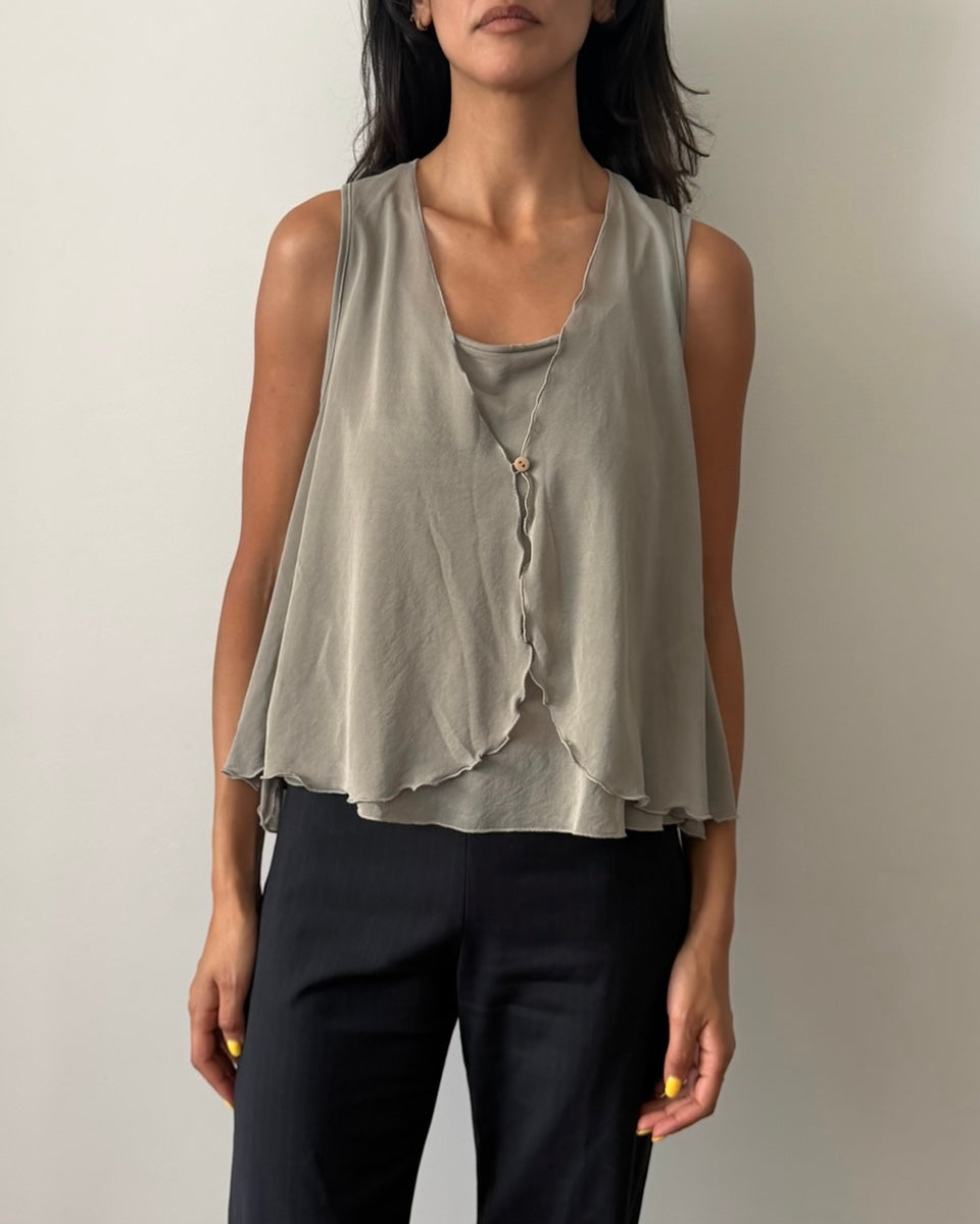 Emporio Armani 1990s Sheer Two-Piece Set – Grey