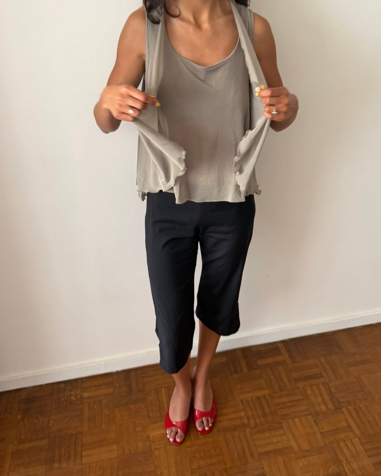 Emporio Armani 1990s Sheer Two-Piece Set – Grey